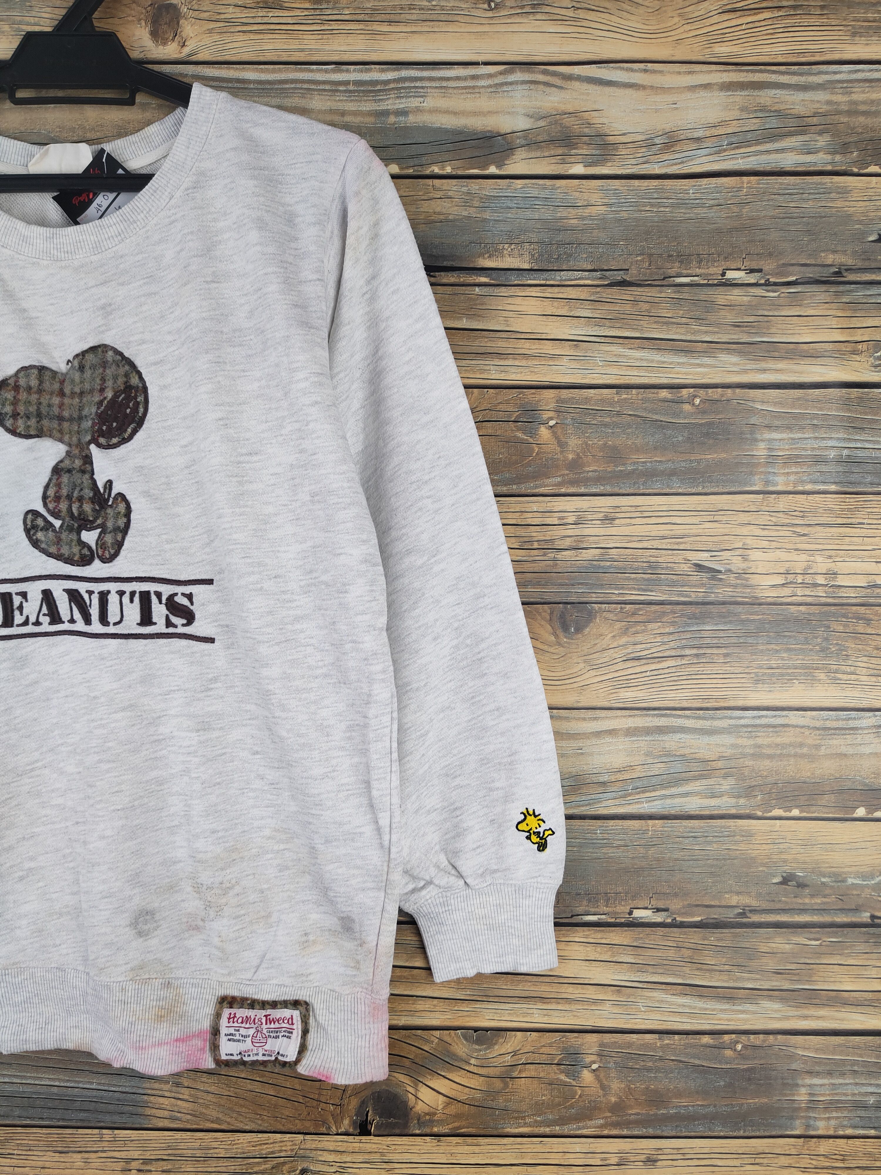 Harris Tweed DL Peanuts-Harris Tweed Gray Sweatshirts #46-068 Size US M / EU 48-50 / 2 - 5 Thumbnail