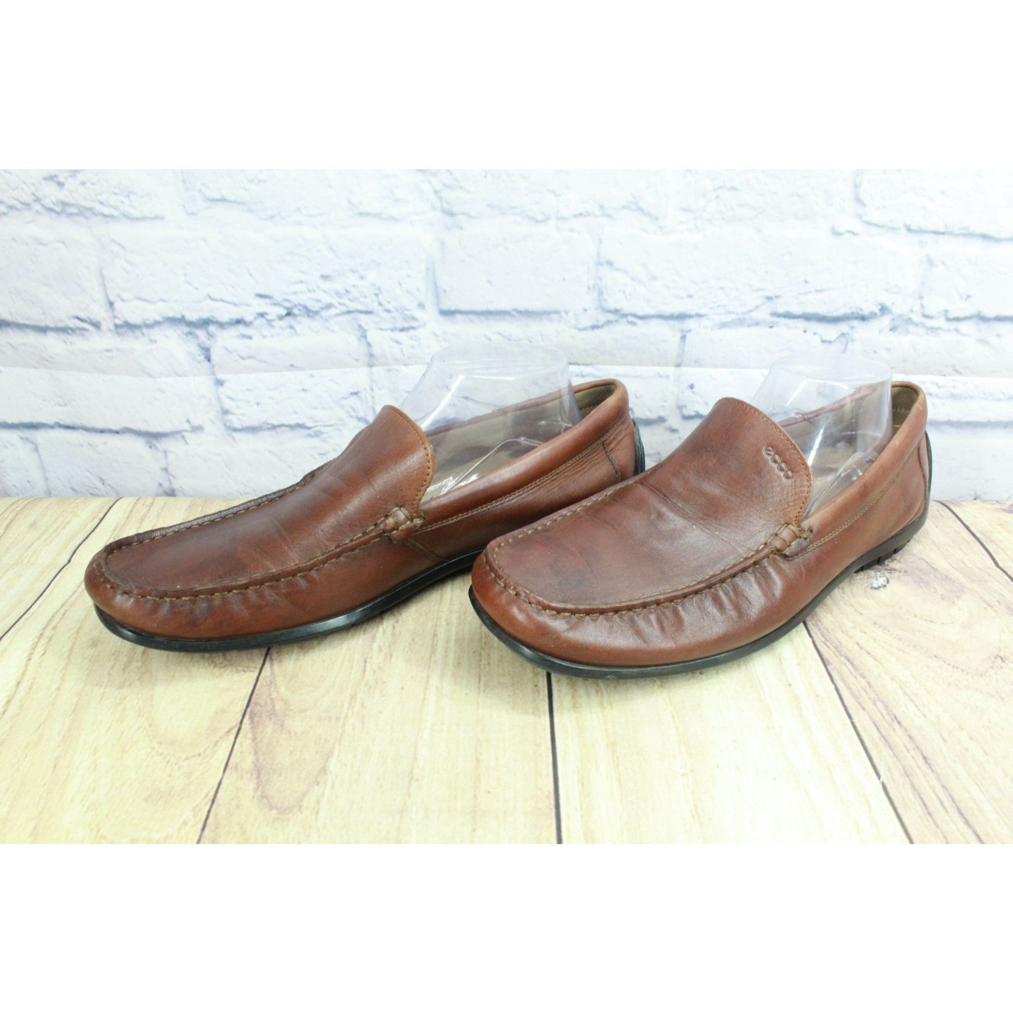Ecco Ecco Classic Men's Leather Moccasin Toe Loafer Shoes Size US 11 / EU 44 - 2 Thumbnail