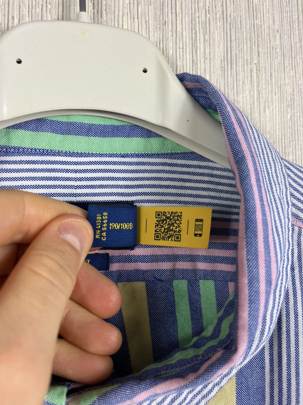 Polo Ralph Lauren × Ralph Lauren Polo Ralph Lauren multicolor striped chest logo pony shirt Size US XXL / EU 58 / 5 - 13 Thumbnail