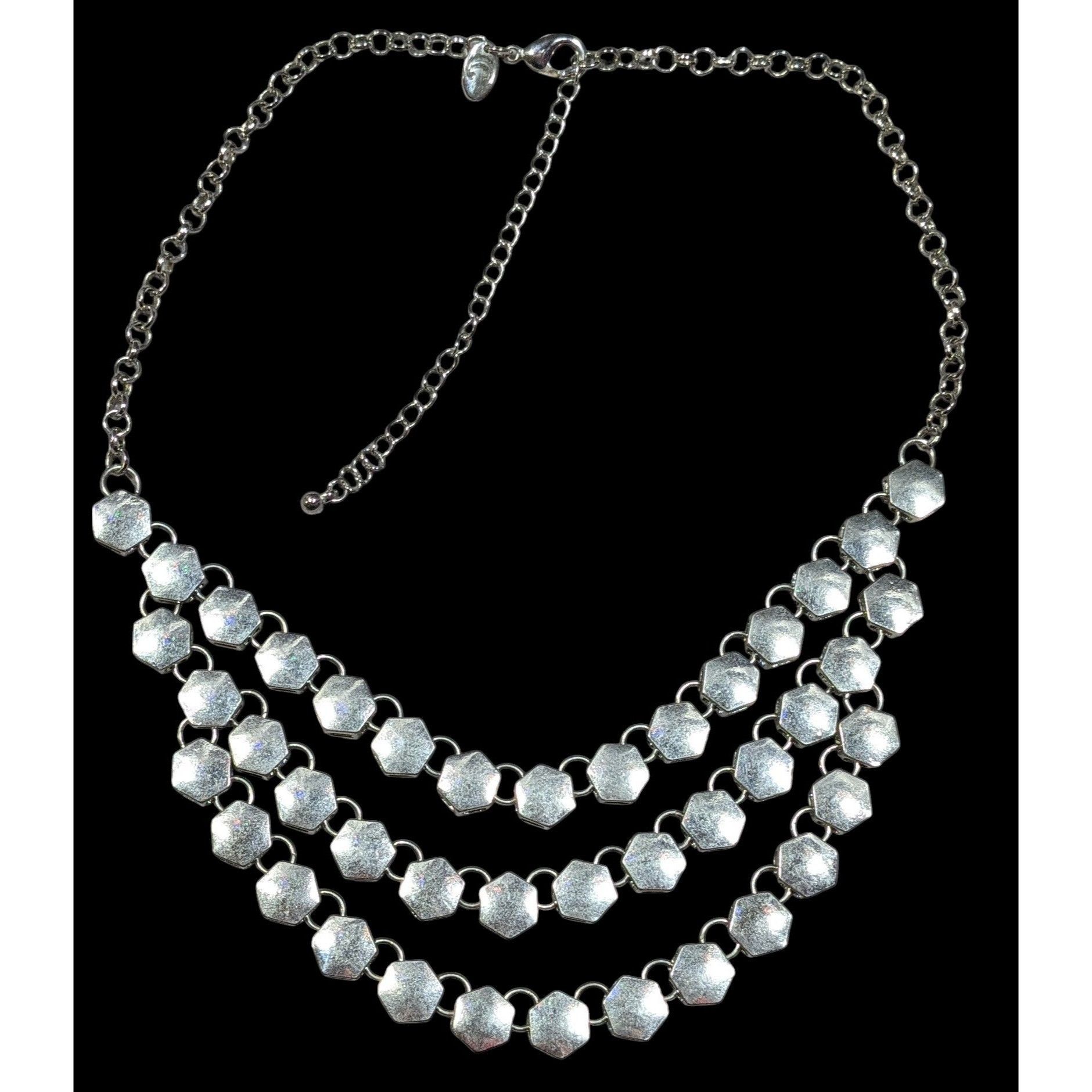 Other Charming Charlie Modern Hexagonal Concave Multilayer Link Ne Size ONE SIZE - 1 Thumbnail