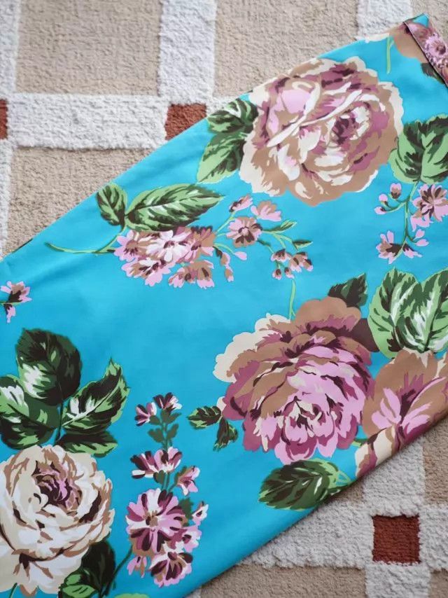 Dolce & Gabbana D&G Blue Floral Midi Skirt IT38 S Vintage Size 26" / US 2 / IT 38 - 5 Thumbnail