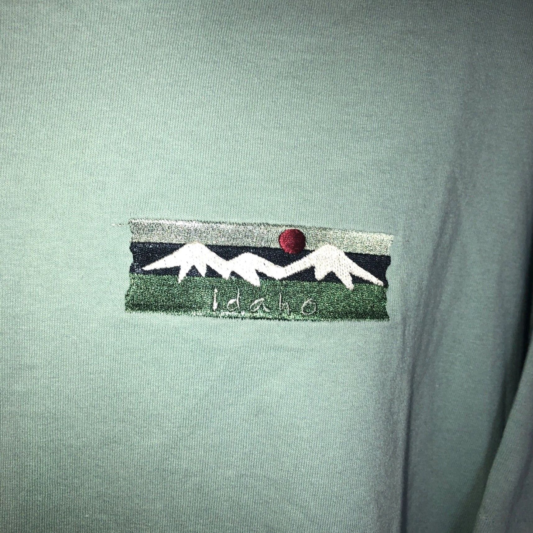 Anvil VINTAGE Anvil Idaho T-Shirt Men Short Sleeve Embroidered Stitch 2XL Gray Size US XXL / EU 58 / 5 - 2 Thumbnail