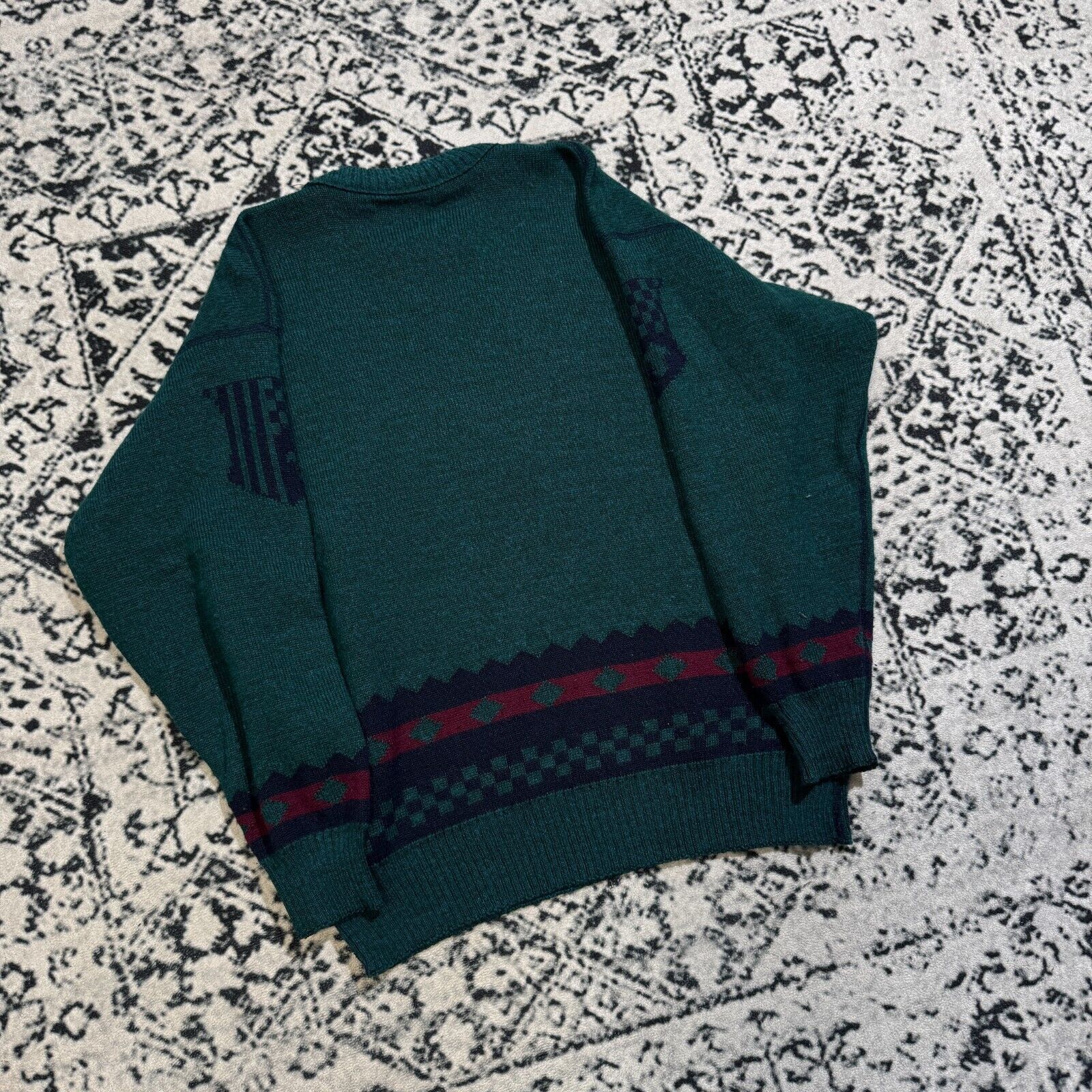 Vintage Vintage Unisex Green Wool Sweater Size S Boho Grunge Smart Size US S / EU 44-46 / 1 - 11 Thumbnail