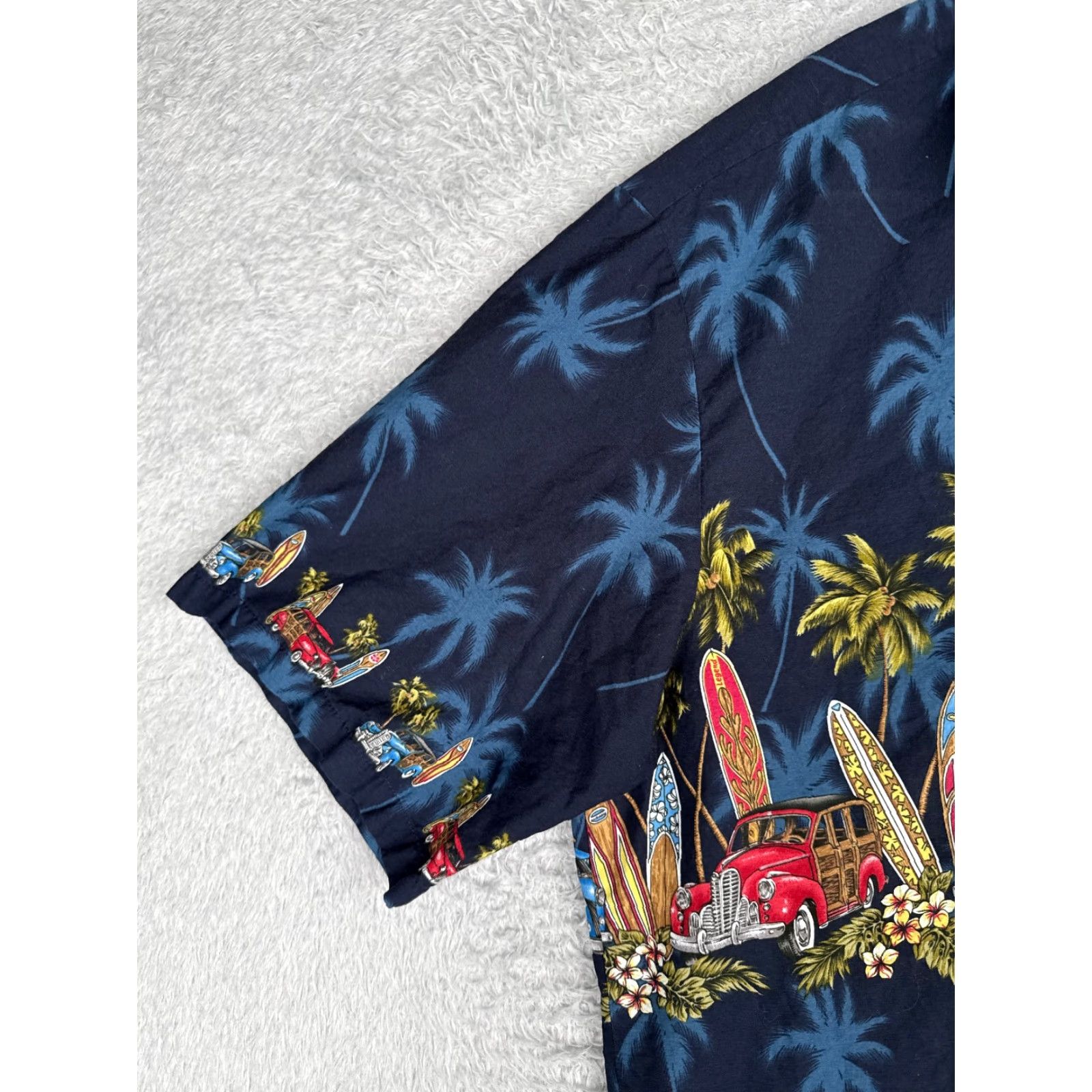 Vintage Pacific Legend Shirt Men 3XL Blue Floral Hawaiian Cars Sleeve Short Button-Up Collar Spread Vintage: No Size US XXL / EU 58 / 5 - 3 Thumbnail