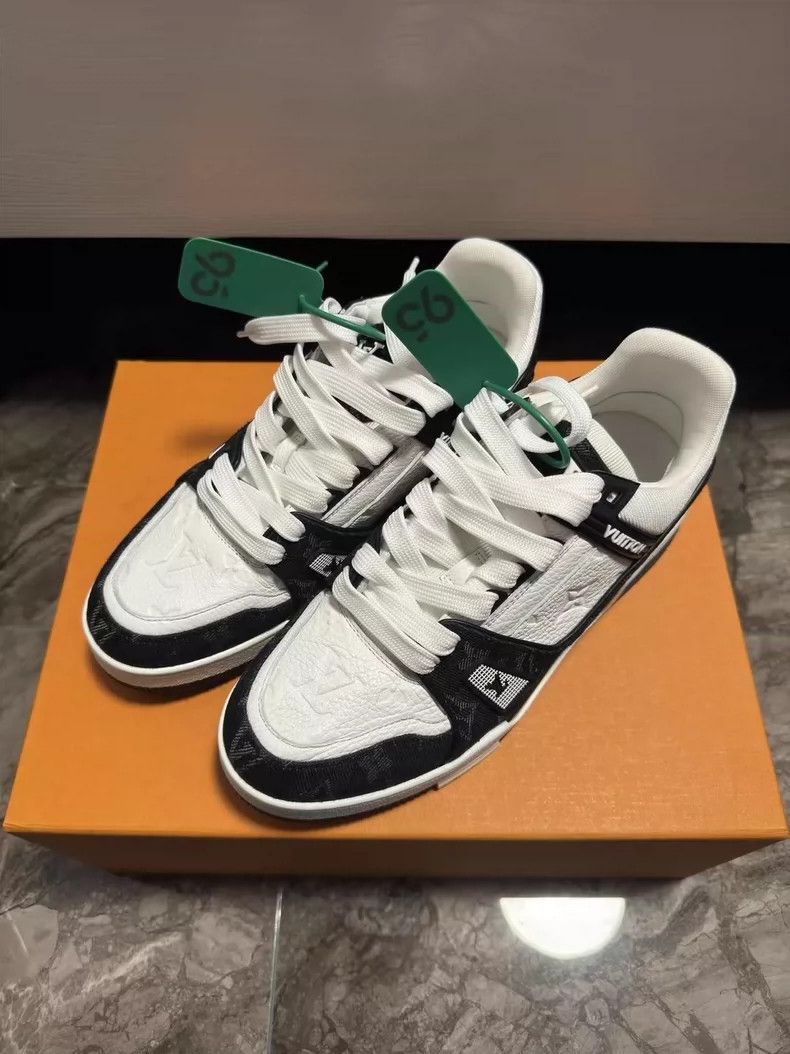 Louis Vuitton Louis Vuitton Black and white panda trainer shoes Size US 7 / EU 40 - 1 Thumbnail