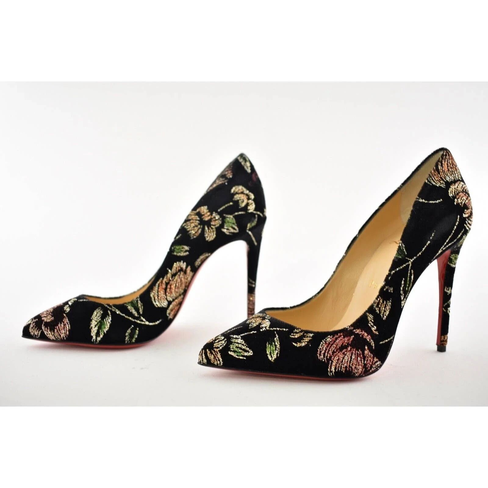 Christian Louboutin Christian Louboutin Pigalle Follies Black Velvet Red Glitter Size US 9 / IT 39 - 9 Thumbnail