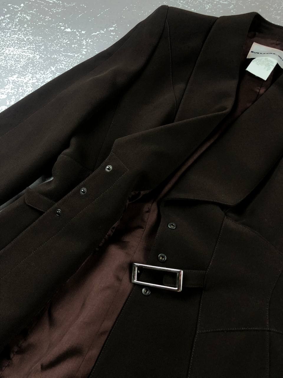 Mugler EXCLUSIVE! VINTAGE MUGLER BROWN FITTED SUIT Size M / US 6-8 / IT 42-44 - 10 Thumbnail