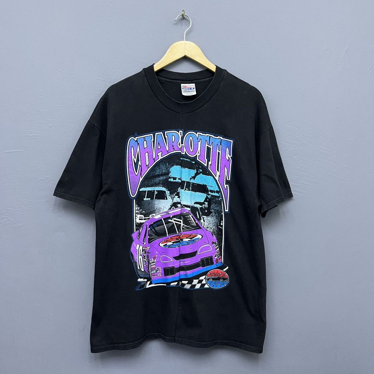 NASCAR Vintage 90s Nascar Winston Cup T-Shirt / Charlotte Speedway Size US XL / EU 56 / 4 - 1 Thumbnail