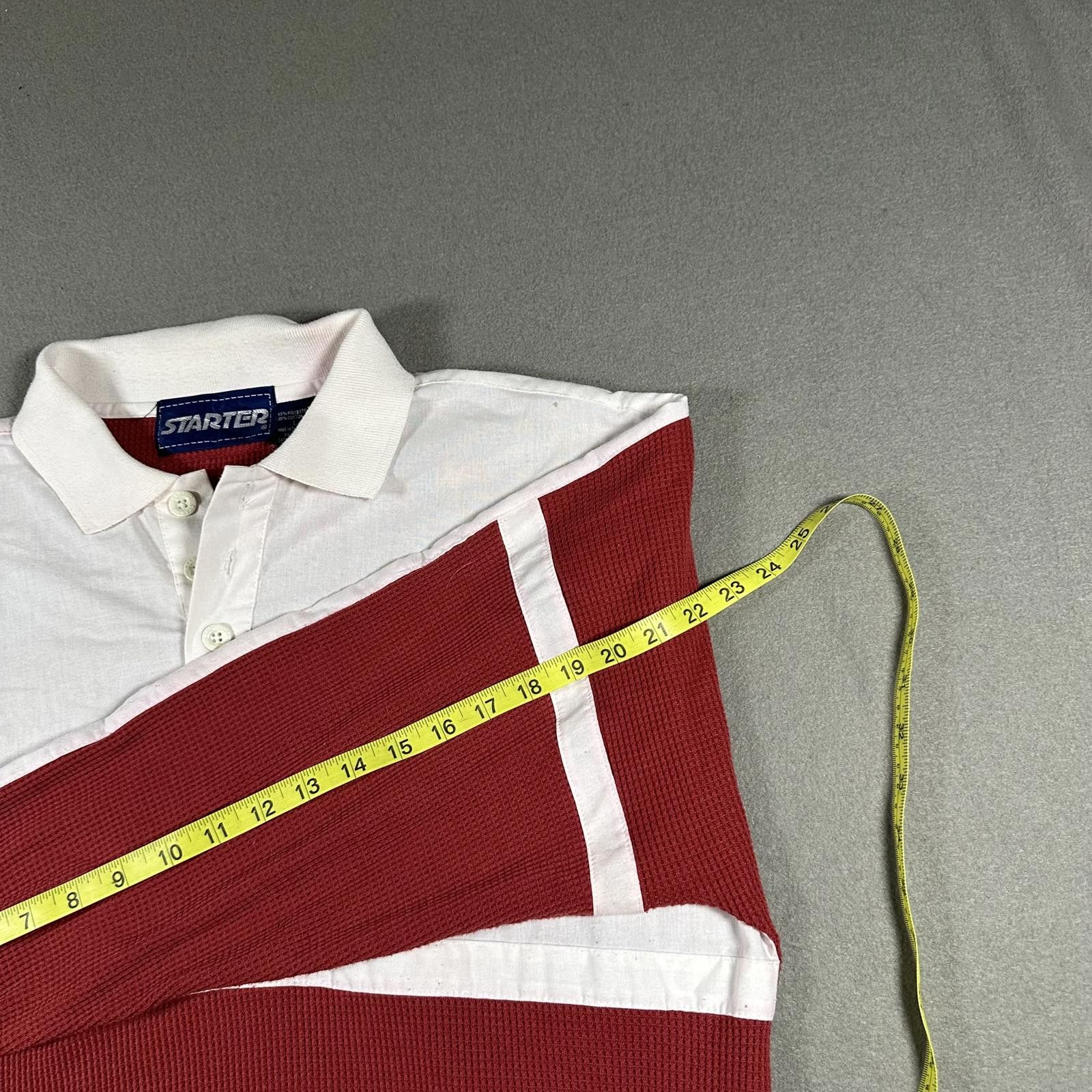 Starter Starter Men Long Sleeve Polo Shirt Waffle knit USC L red Size US L / EU 52-54 / 3 - 7 Thumbnail