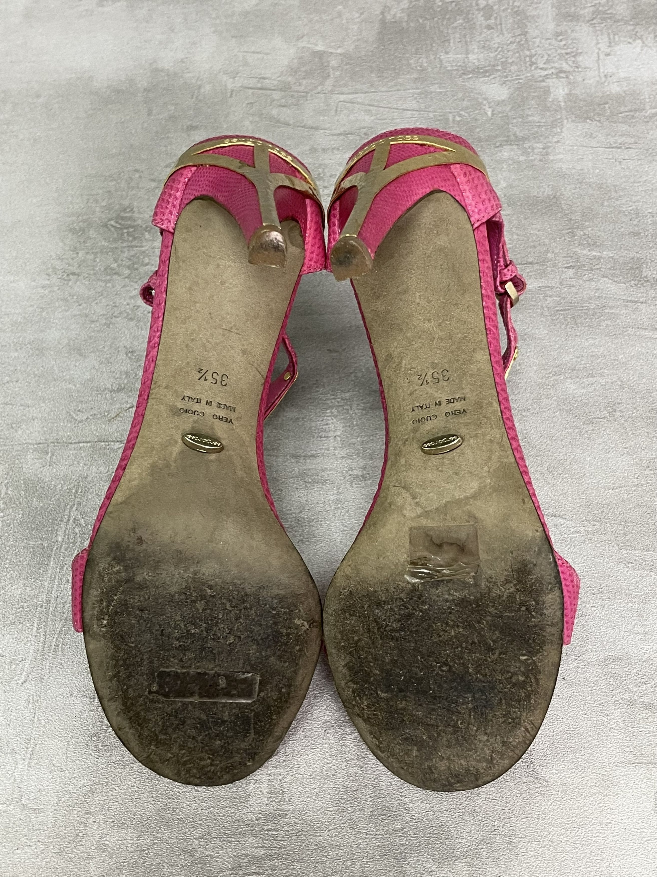 Sergio Rossi Sergio Rossi Hot Pink 90mm Open Toes Heels Size US 5.5 / IT 35.5 - 6 Thumbnail