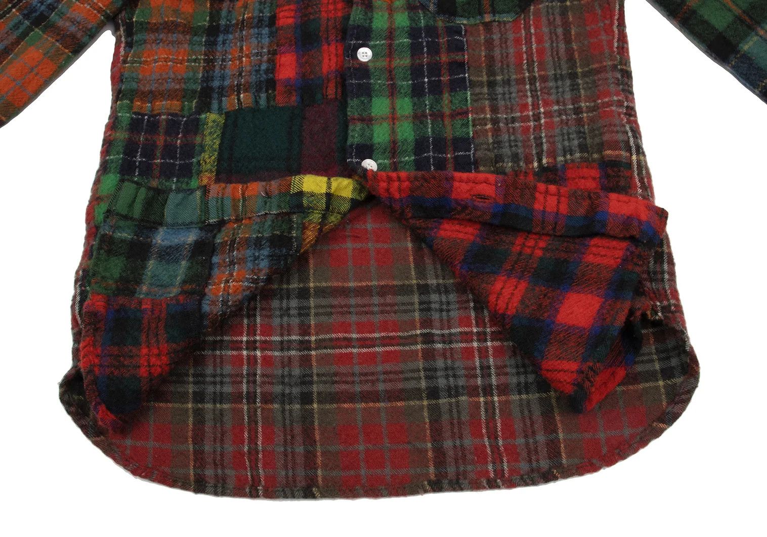 Junya Watanabe Wool Felted Check Crazy Pattern Long Sleeve Shirt Green Size US XS / EU 42 / 0 - 12 Thumbnail