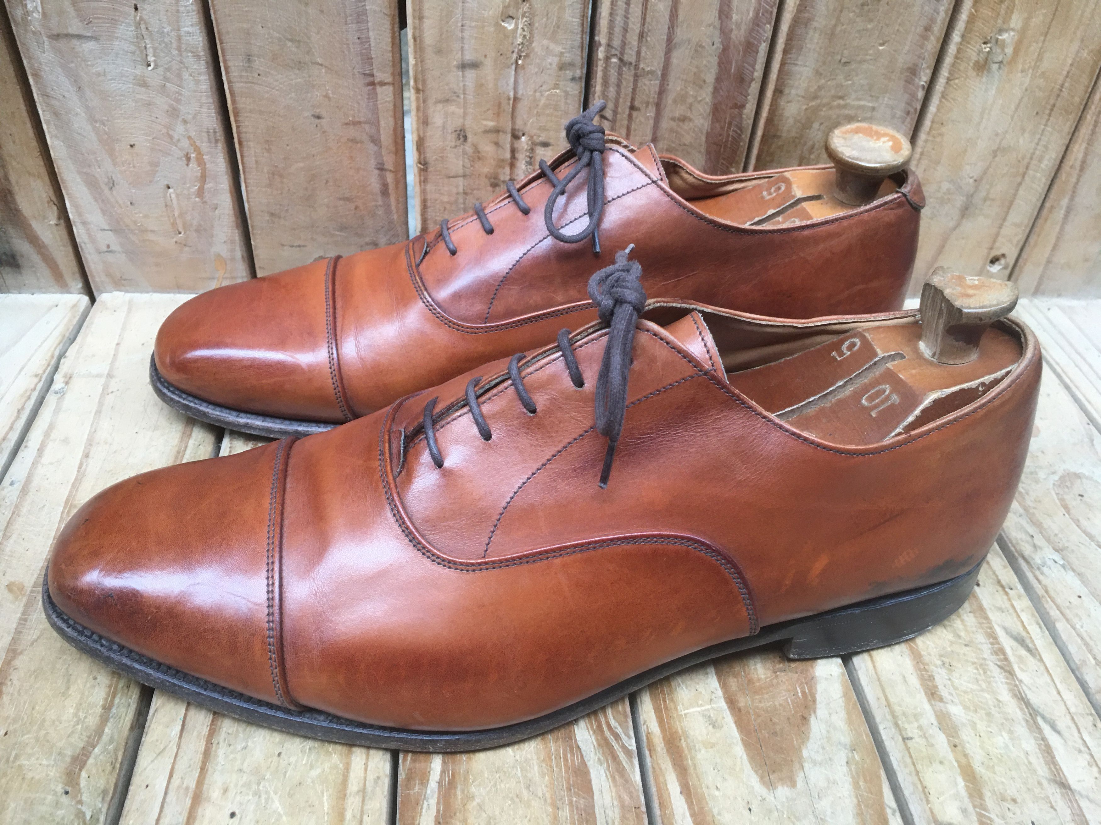 Tricker's Tricker's Regent brown plain toe leather shoes Uk 10 Size US 11 / EU 44 - 10 Thumbnail