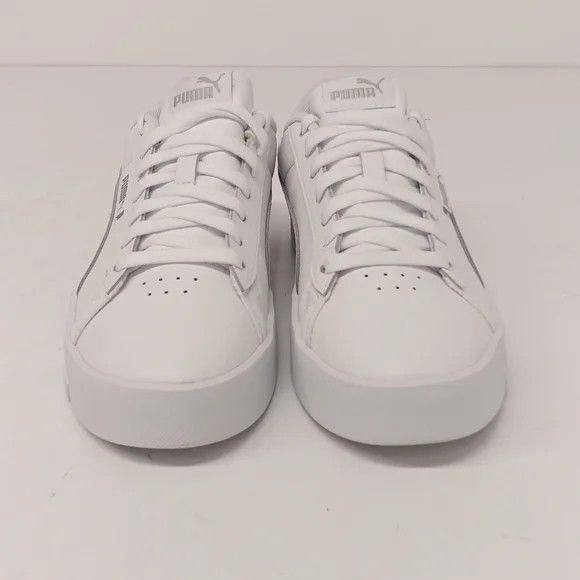 Puma Puma Women's Jada White & Silver Low Top Sneakers - US9.5 Size US 9.5 / IT 39.5 - 4 Thumbnail