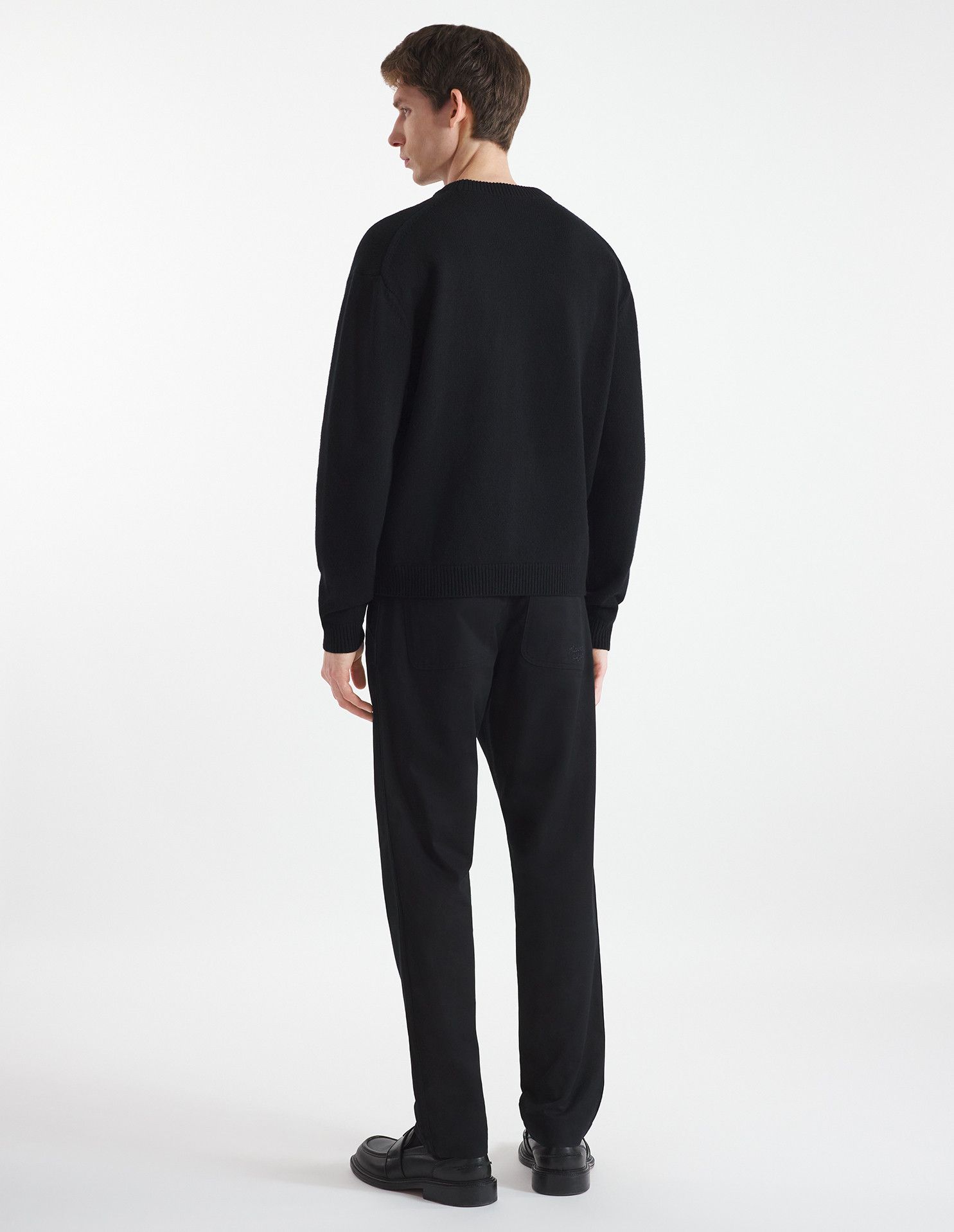 Maison Kitsune o1s22i1n1124 Fox Head Wool Sweater in Black Size US XL / EU 56 / 4 - 5 Thumbnail