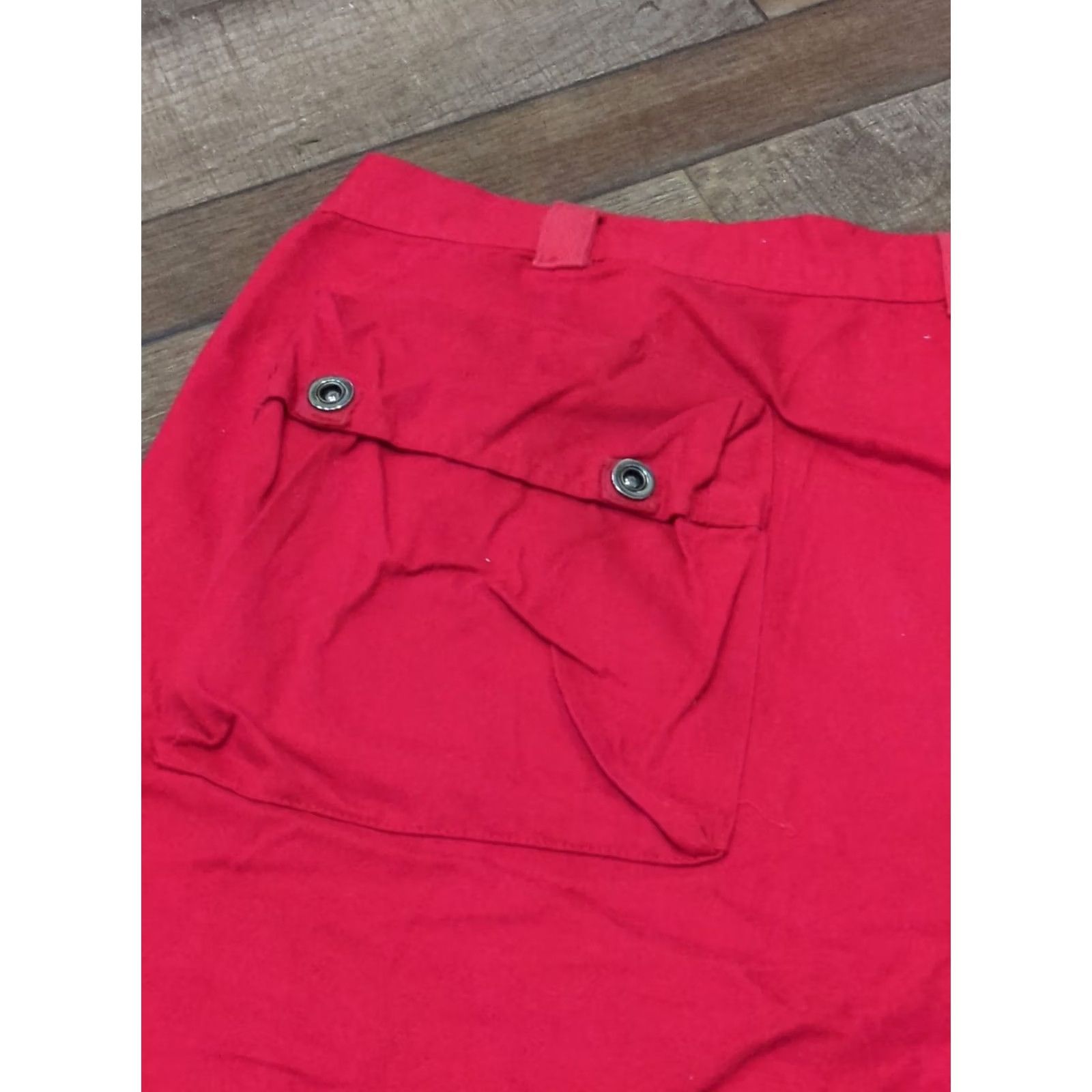 Vintage Z Denim Premium Collection Mens Bermuda Shorts 5-Pocket Red 44x15 Denim Cargo Bermuda Streetwear Y2K Hip Hop Mens Size US 44 / EU 60 - 7 Thumbnail