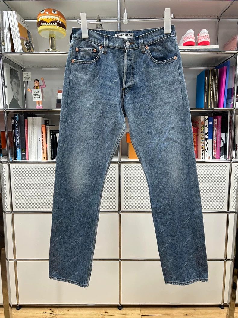 Balenciaga Balenciaga Blue barrage logo jeans Size US 28 / EU 44 - 1 Thumbnail