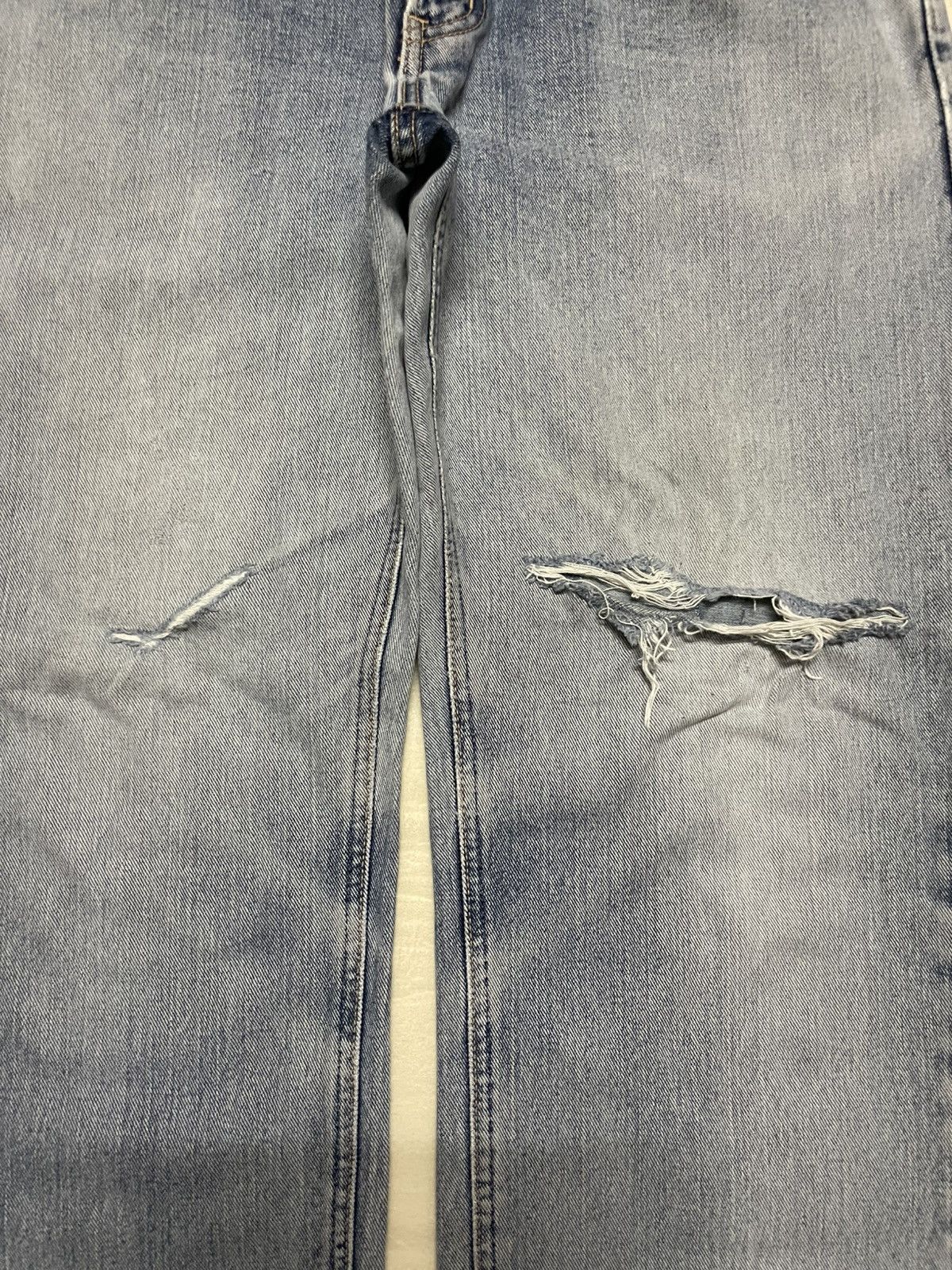 Edwin Vintage Edwin Japanese Brand Distressed Blue Wash Jeans Size US 35 - 6 Thumbnail