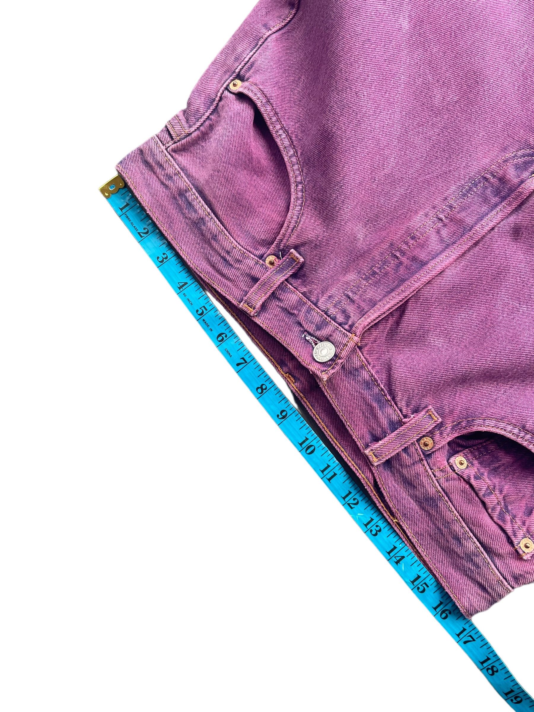 Levi's Vintage 2000 Levis 501 e Purple Faded Denim Size US 33 - 5 Thumbnail