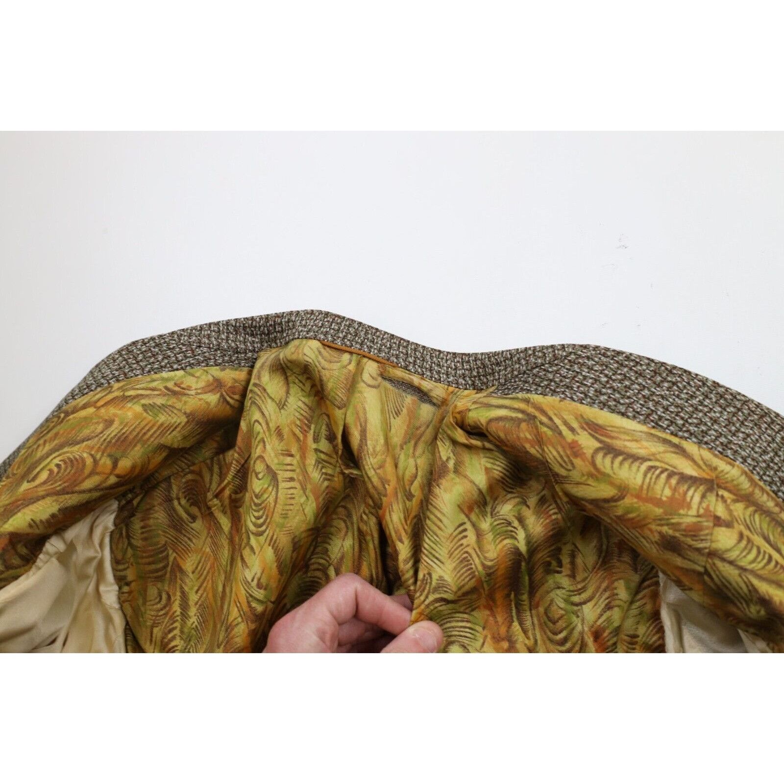 Vintage Vintage 70s Streetwear Distressed 2 Piece Knit Suit Wedding Size 42R - 5 Thumbnail