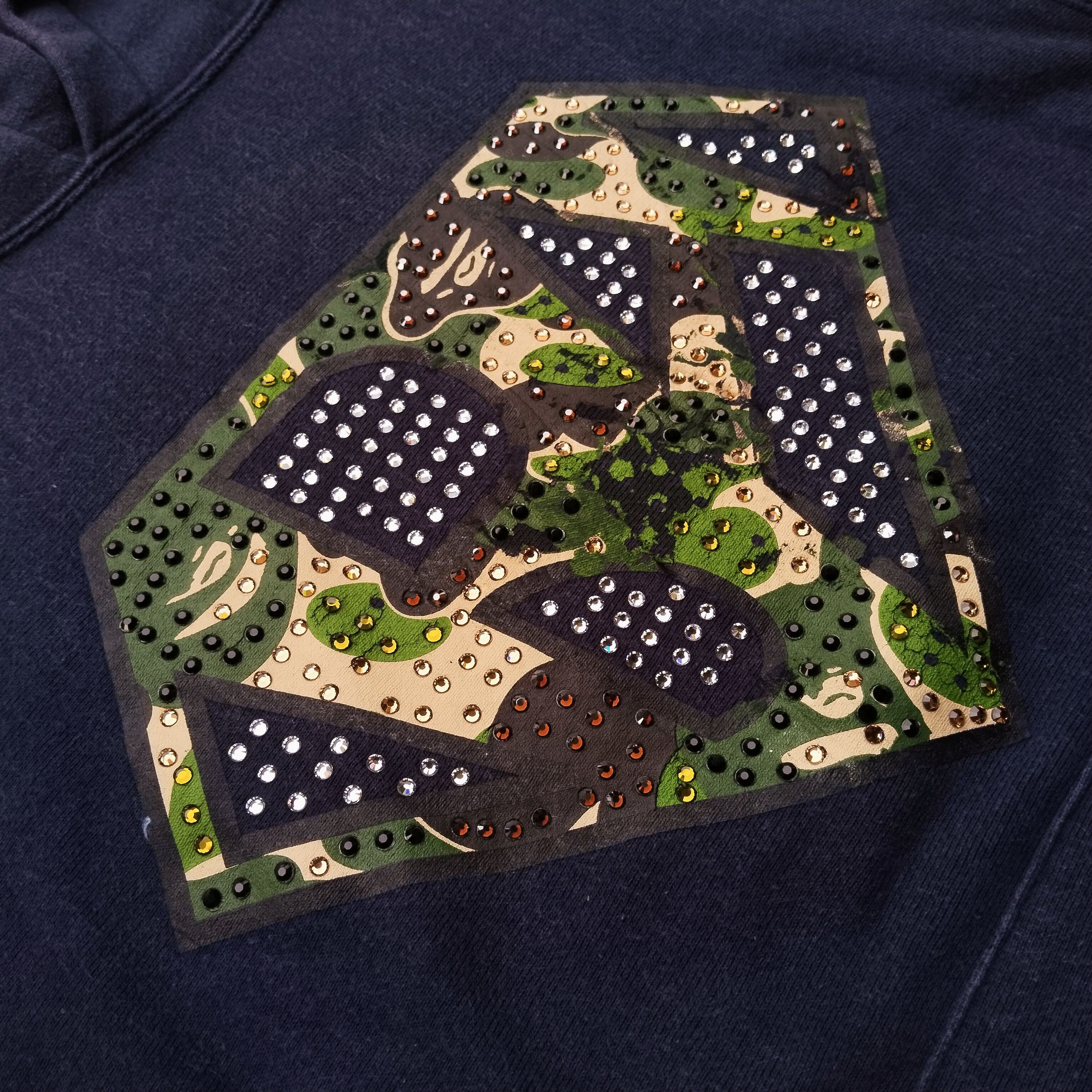 Bape Vintage 2004 Bape Bapeman Camo Swarovski Pullover Hoodie Size US XS / EU 42 / 0 - 2 Thumbnail