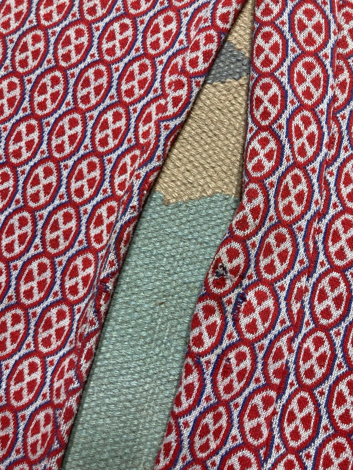 Vintage 70s flare leg bell bottom pants psychedelic knit 28x28 Size 28" / US 6 / IT 42 - 3 Thumbnail