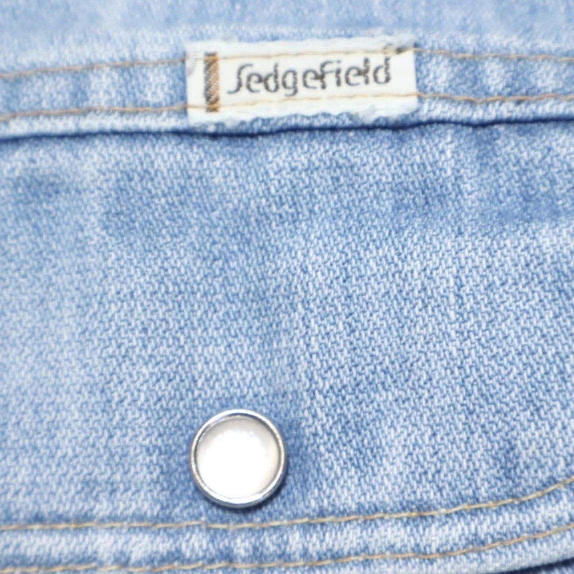Vintage VTG Sedgefield Pearl Snap Denim Do Nothing Jacket Blue Men's XL Shirt Size US XL / EU 56 / 4 - 6 Thumbnail