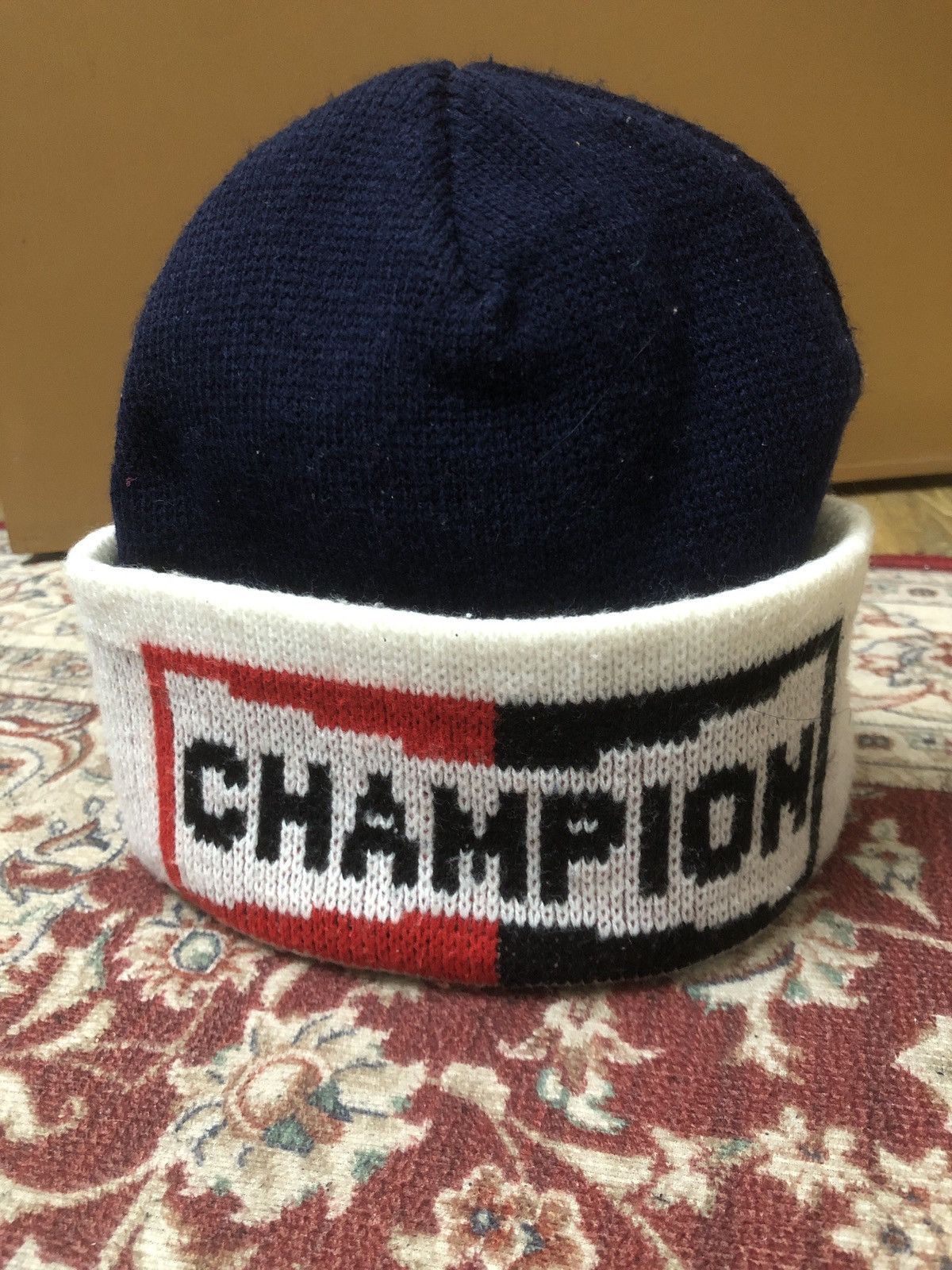 Champion × Vintage Rare vintage spark plug logo champion beanie/hat Size ONE SIZE - 2 Thumbnail