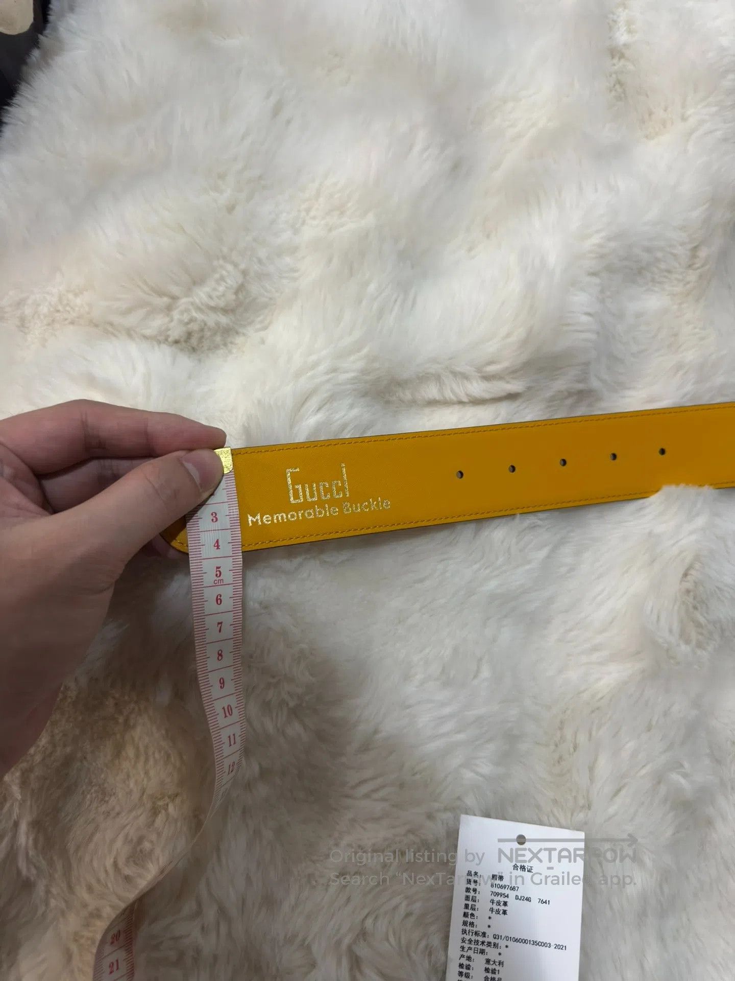 Gucci Guicci size 85 Gold buckle color-blocked waist belt| Size ONE SIZE - 8 Thumbnail