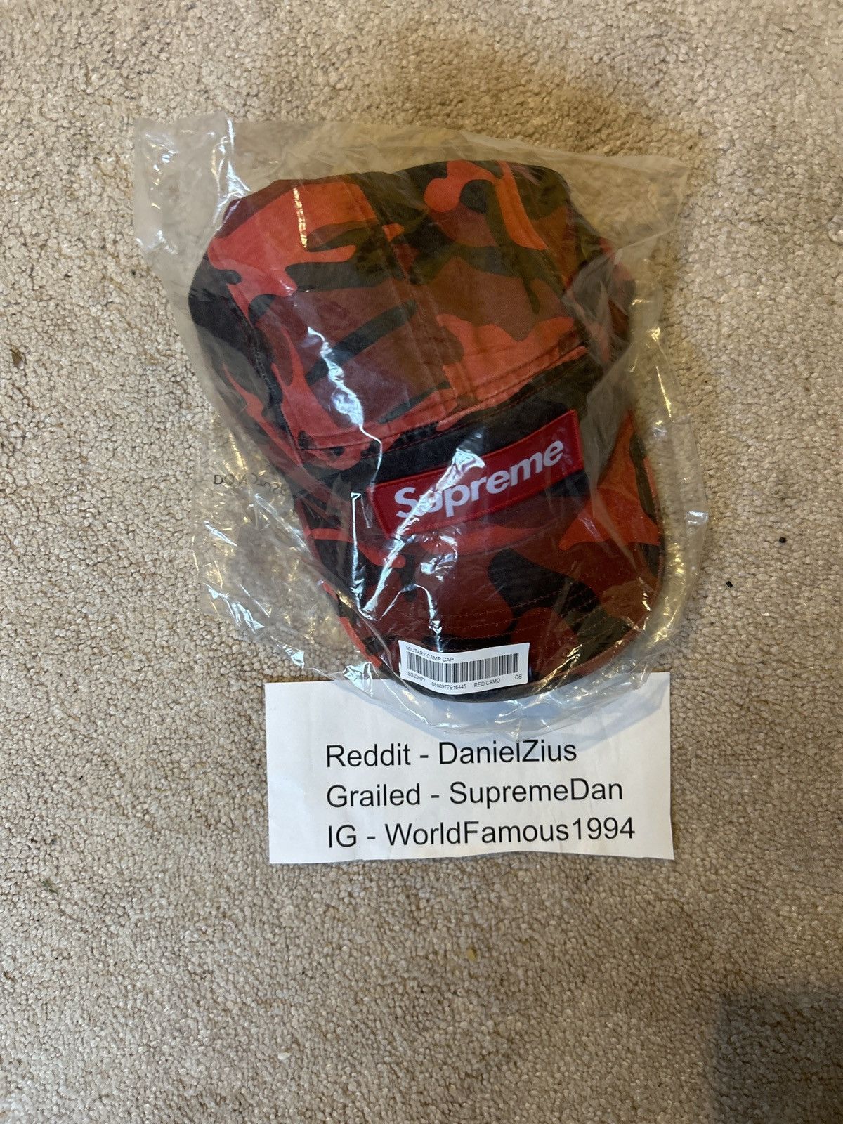 Supreme Supreme Military Camp Cap 'Red Camo' Size ONE SIZE - 3 Thumbnail