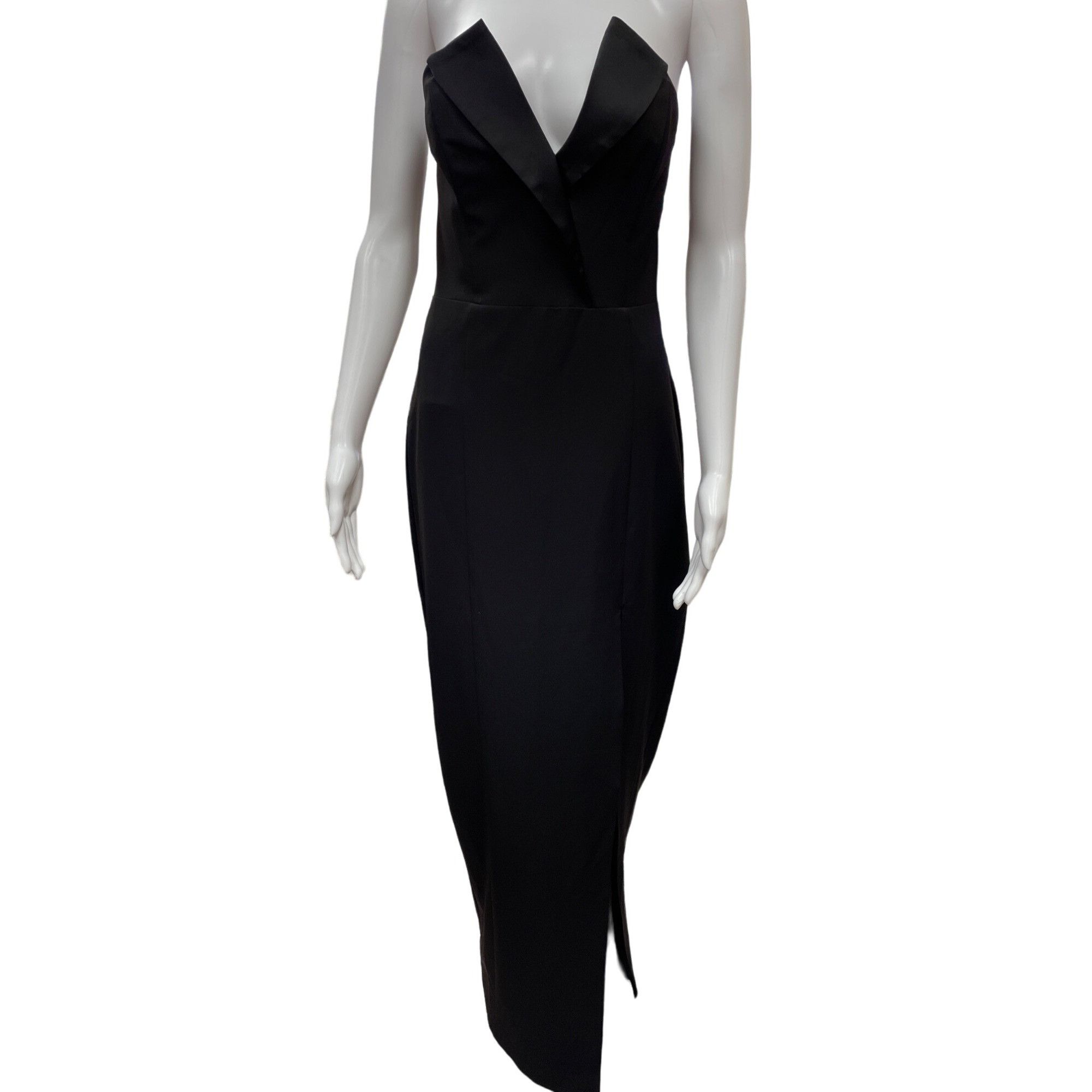 Other Aidan Mattox Women's Long Black Dress with Side Slit Size 10 Size L / US 10 / IT 46 - 1 Thumbnail