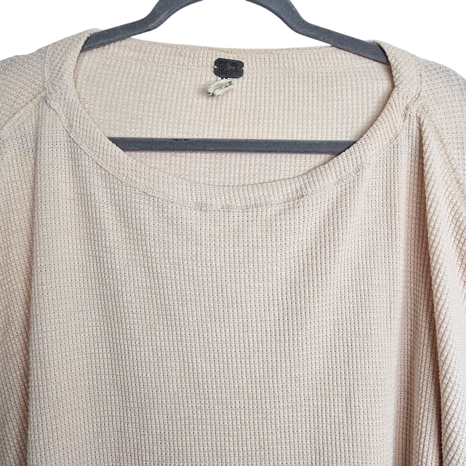 Free People Free People Blossom Printed Balloon Sleeve Thermal Sweater Size M / US 6-8 / IT 42-44 - 3 Thumbnail
