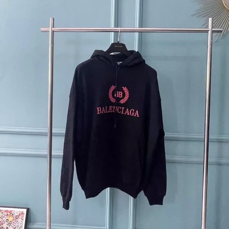 Balenciaga Balenciaga Wheat ear logo black hoodie Size US S / EU 44-46 / 1 - 1 Thumbnail