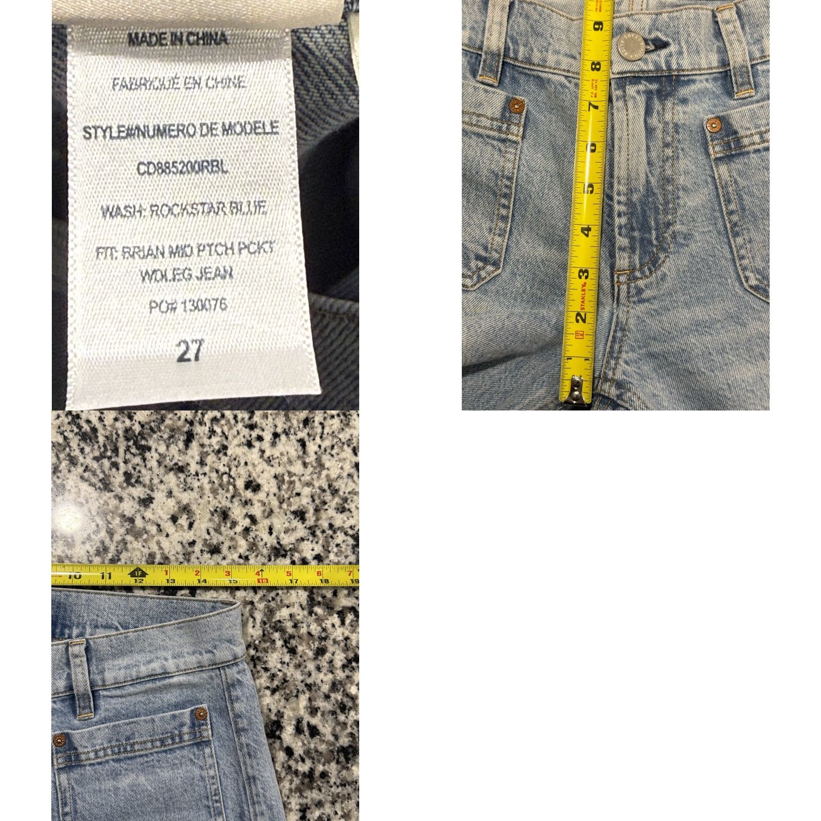 Vintage Alice and Olivia Brian Jeans Mid Rise Wide Leg in Rockstar Blue Sz 30x34 Size 27" / US 4 / IT 40 - 8 Thumbnail