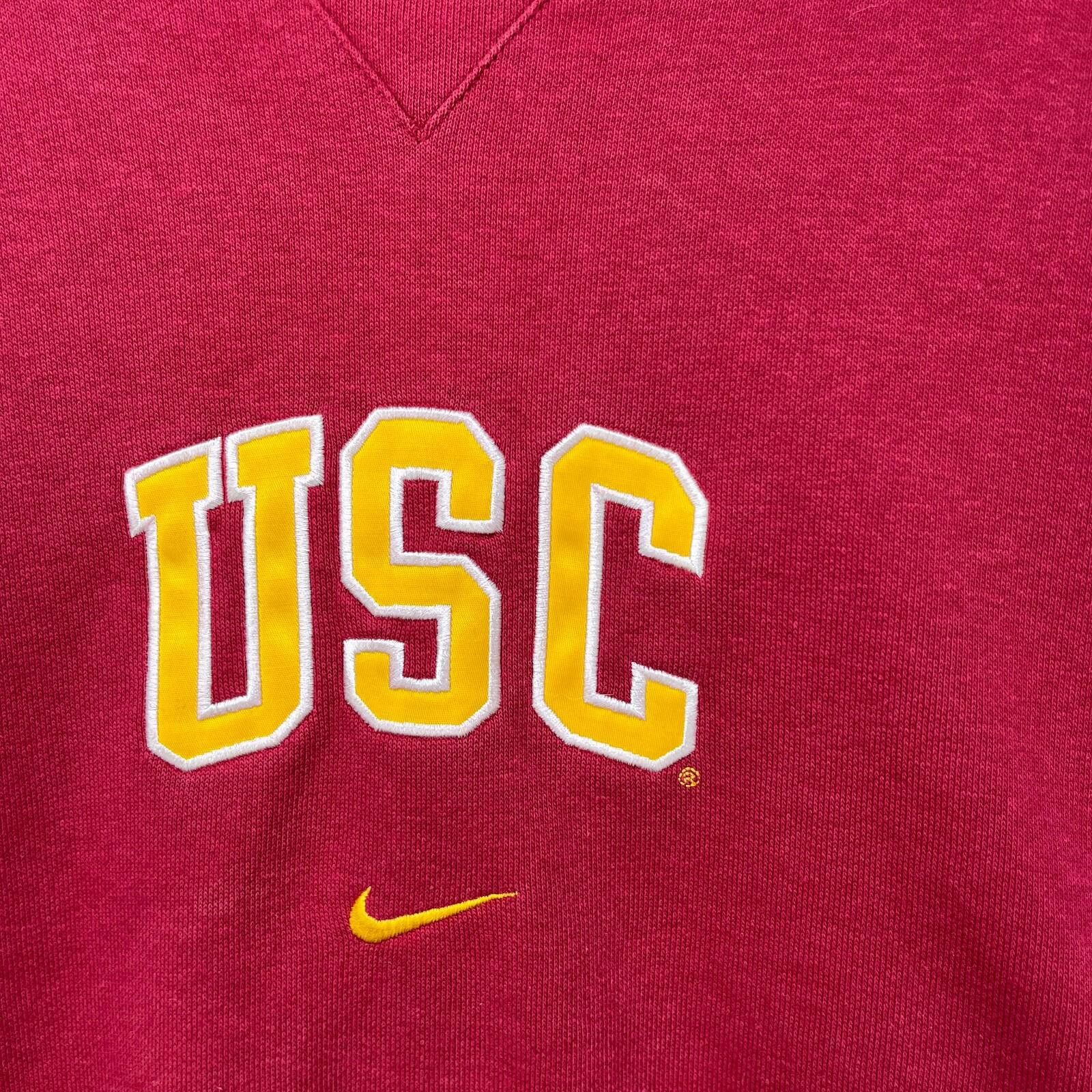 Nike Vintage 90s USC Trojans Nike Center Swoosh Sweatshirt Large Size ONE SIZE - 3 Thumbnail