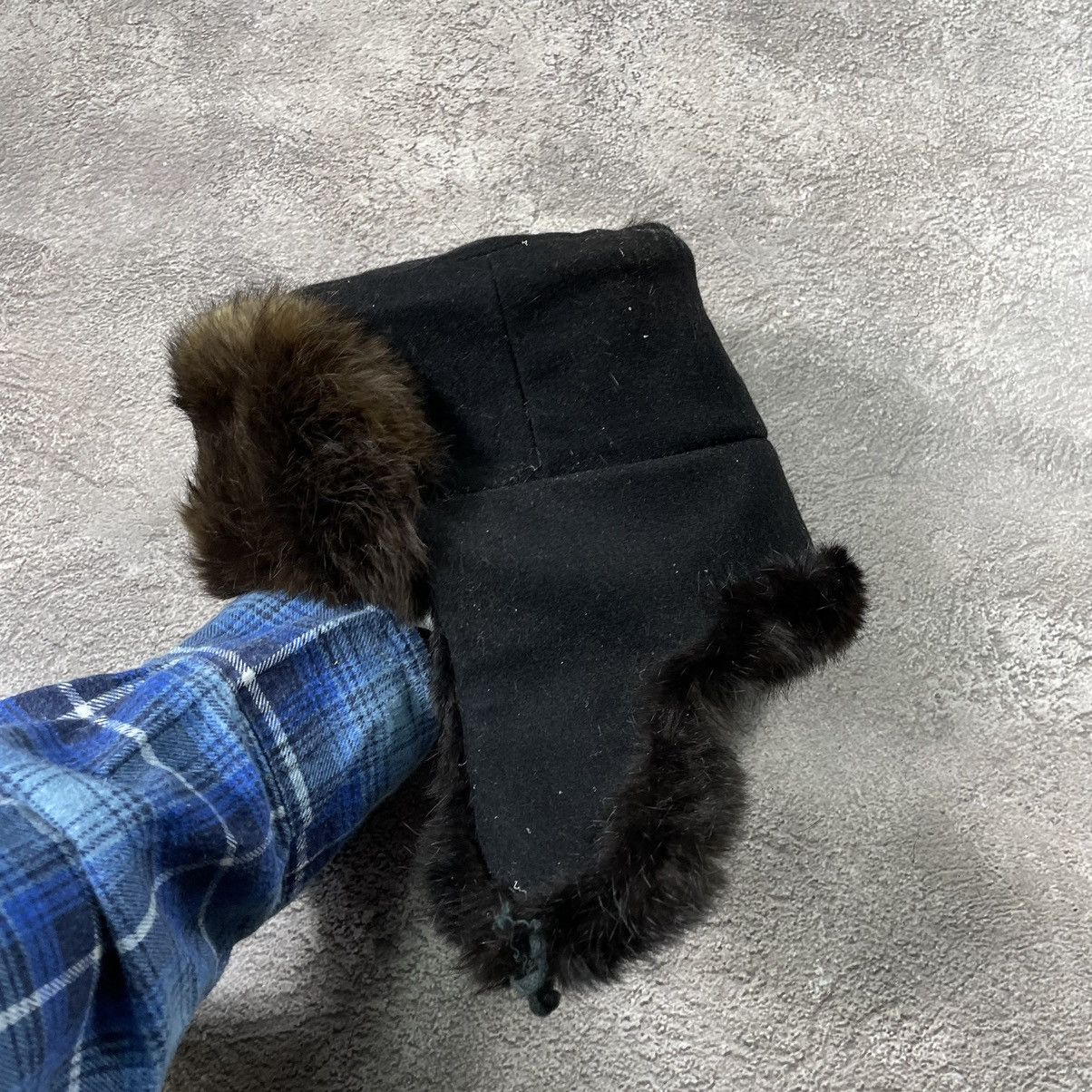 Vintage Vintage Y2K Black Furry Beanie Mohair Ushanka Grunge Boxy OS Size ONE SIZE - 1 Thumbnail