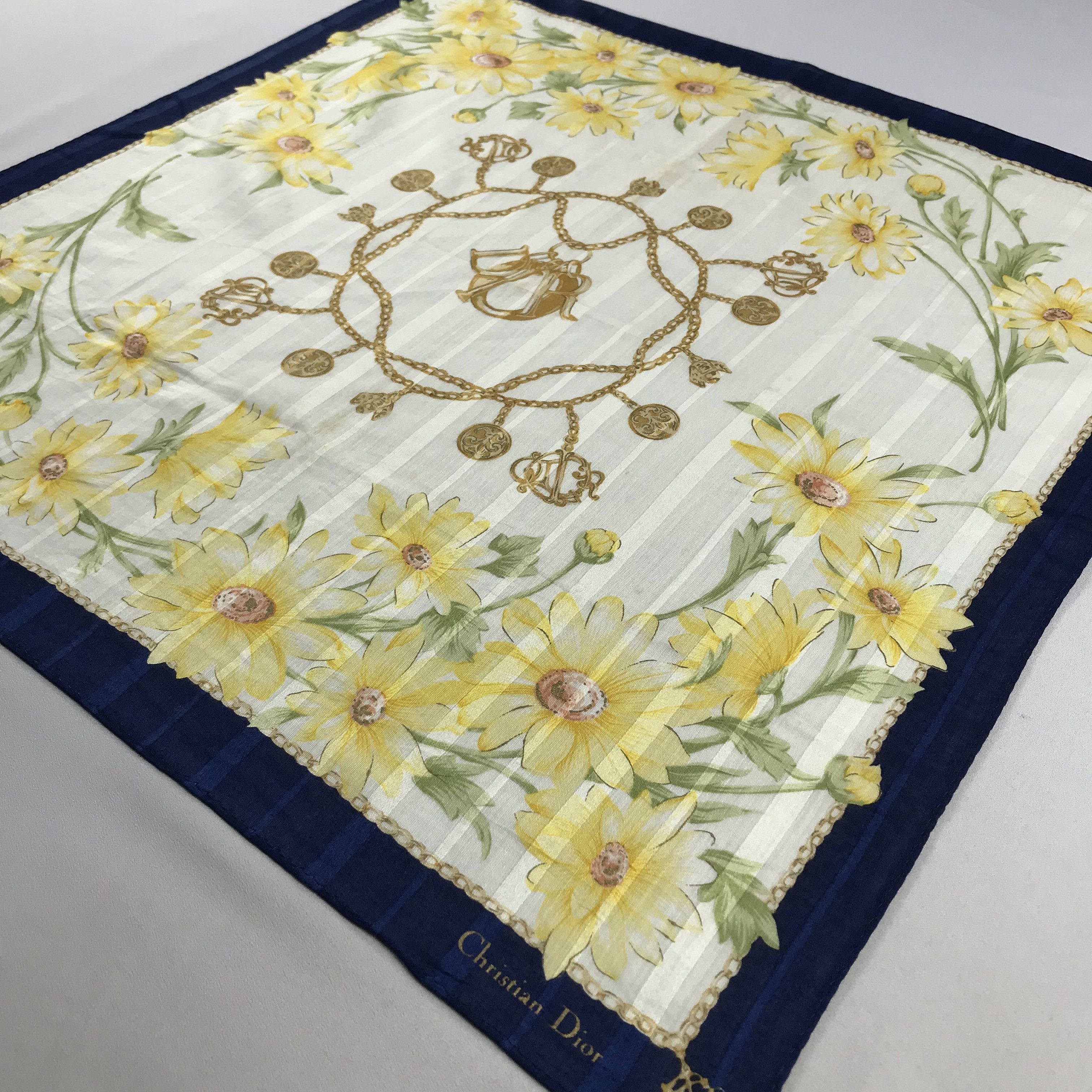 Vintage ChRisTian Dior Handkerchief / Bandana / Neckerchief C542 Size ONE SIZE - 4 Thumbnail