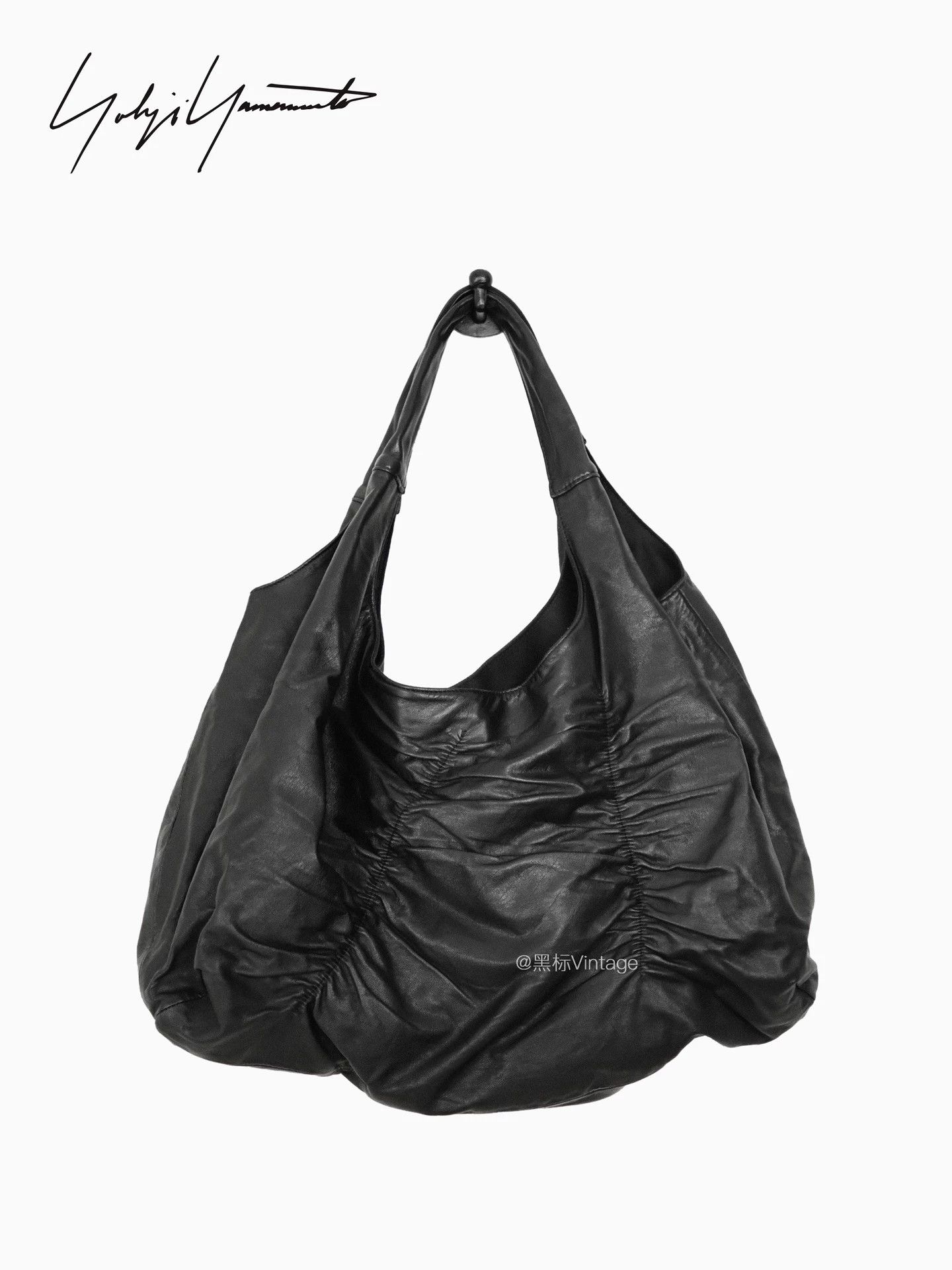 Yohji Yamamoto Yohji Yamamoto 21AW Vintage Cloud Pleated Cowhide Bag Size ONE SIZE - 1 Thumbnail