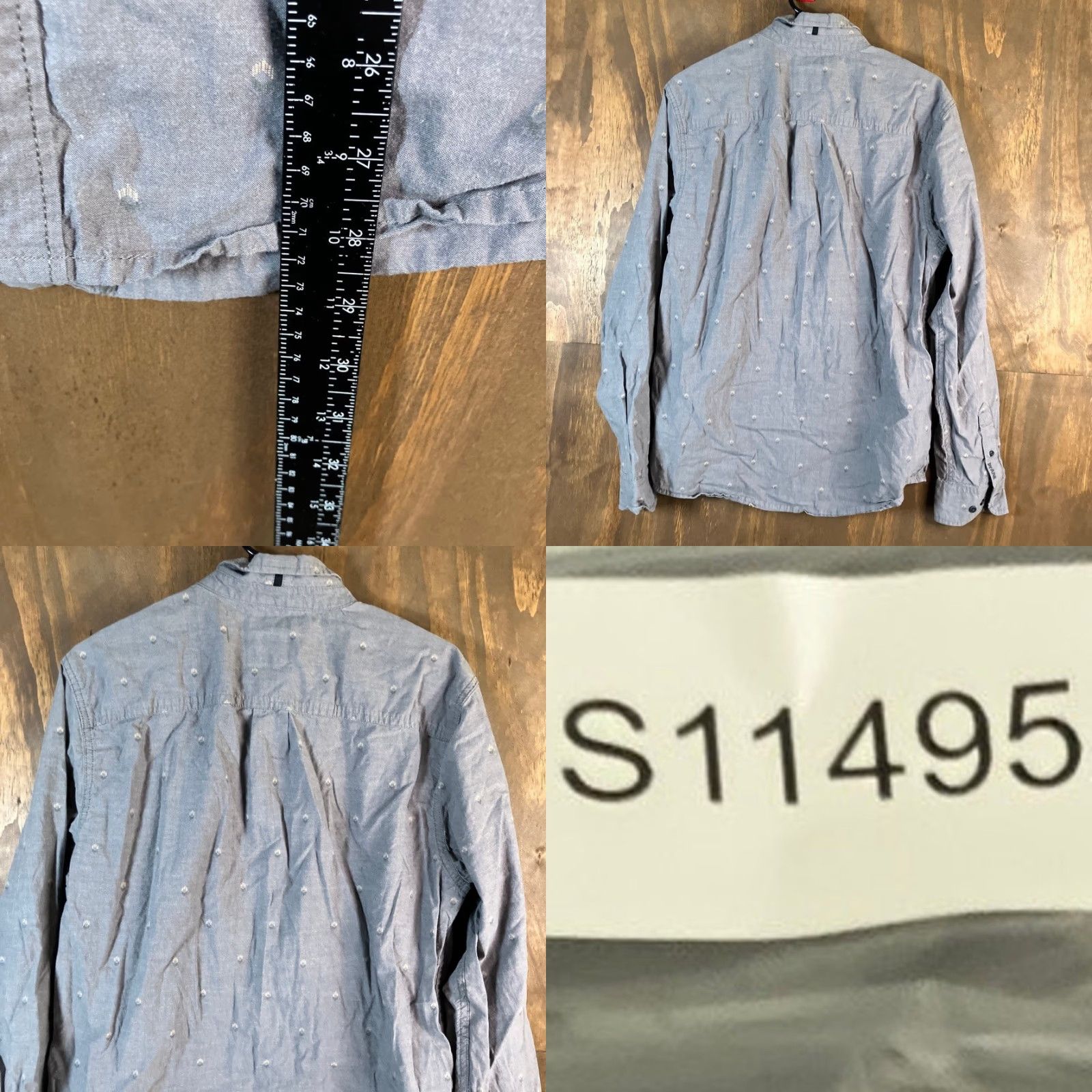 Prana PrAna Mens Shirt Gray Slim Fit Casual Button Down Collared Long Sleeve Large Size US L / EU 52-54 / 3 - 8 Thumbnail