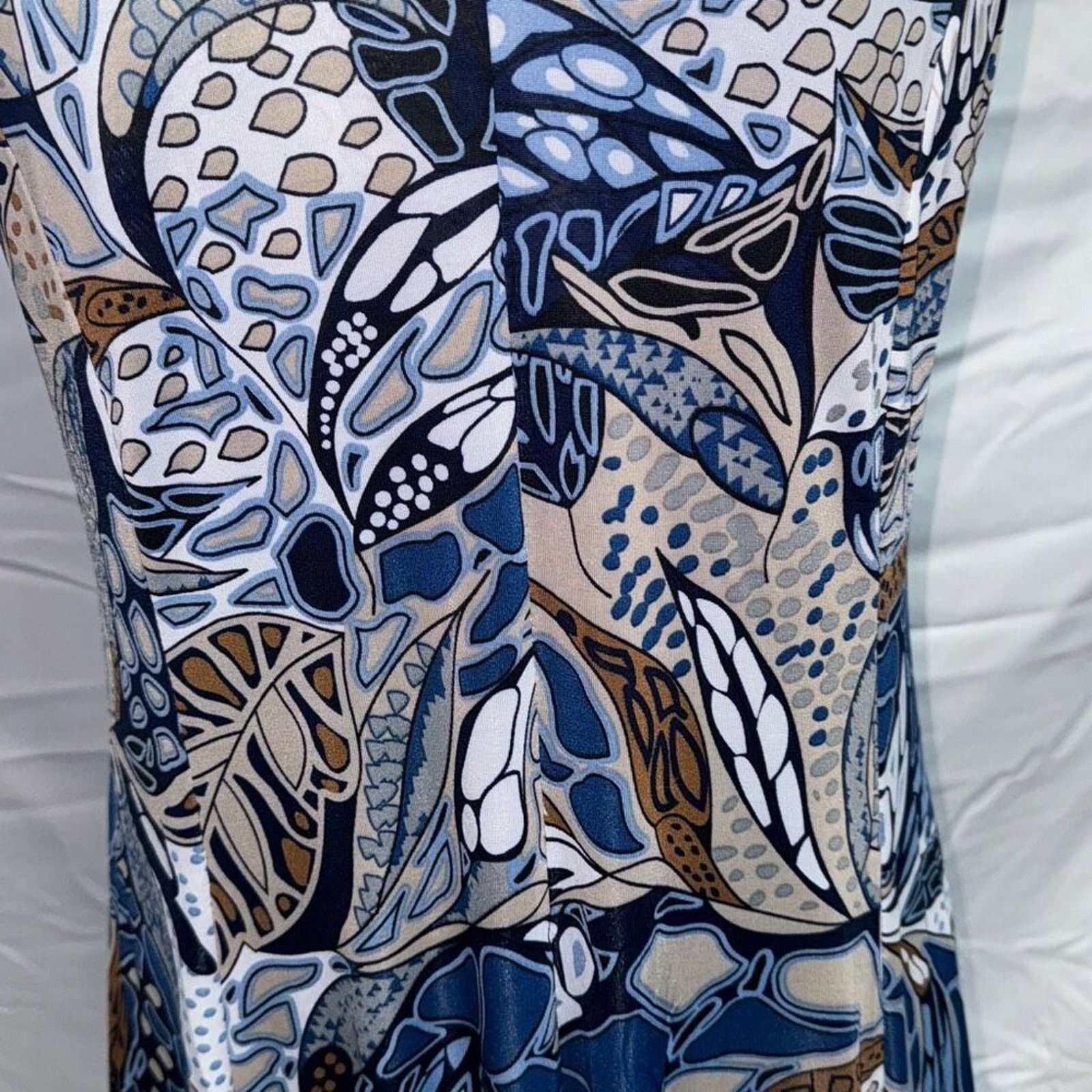 Other Creation Blue Paisley Scarf Dress | Sz M Size M / US 6-8 / IT 42-44 - 3 Thumbnail
