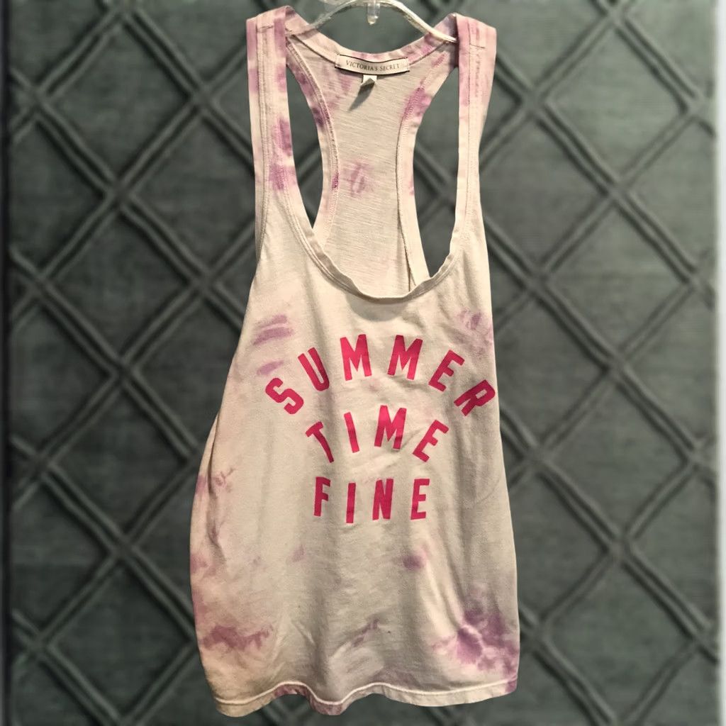 Victoria's Secret Victoria's Secret PINK Tank XS Multicolor Tie-Dye Summer Time Fine Sleeveless Scoop Casual Women Boys Girls? Size XS / US 0-2 / IT 36-38 - 1 Thumbnail