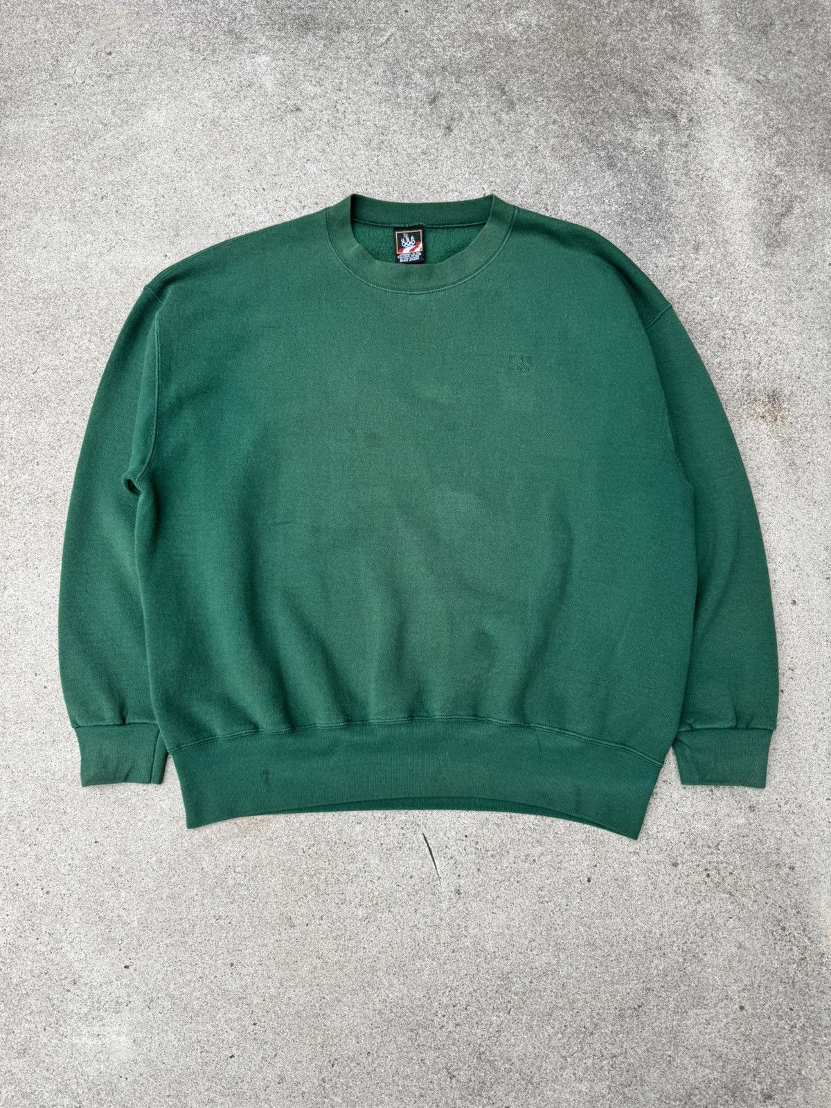 USA Olympics × Vintage Vintage 90s USA Olympics Faded Green Sweatshirt Men’s XL Size US XL / EU 56 / 4 - 1 Thumbnail