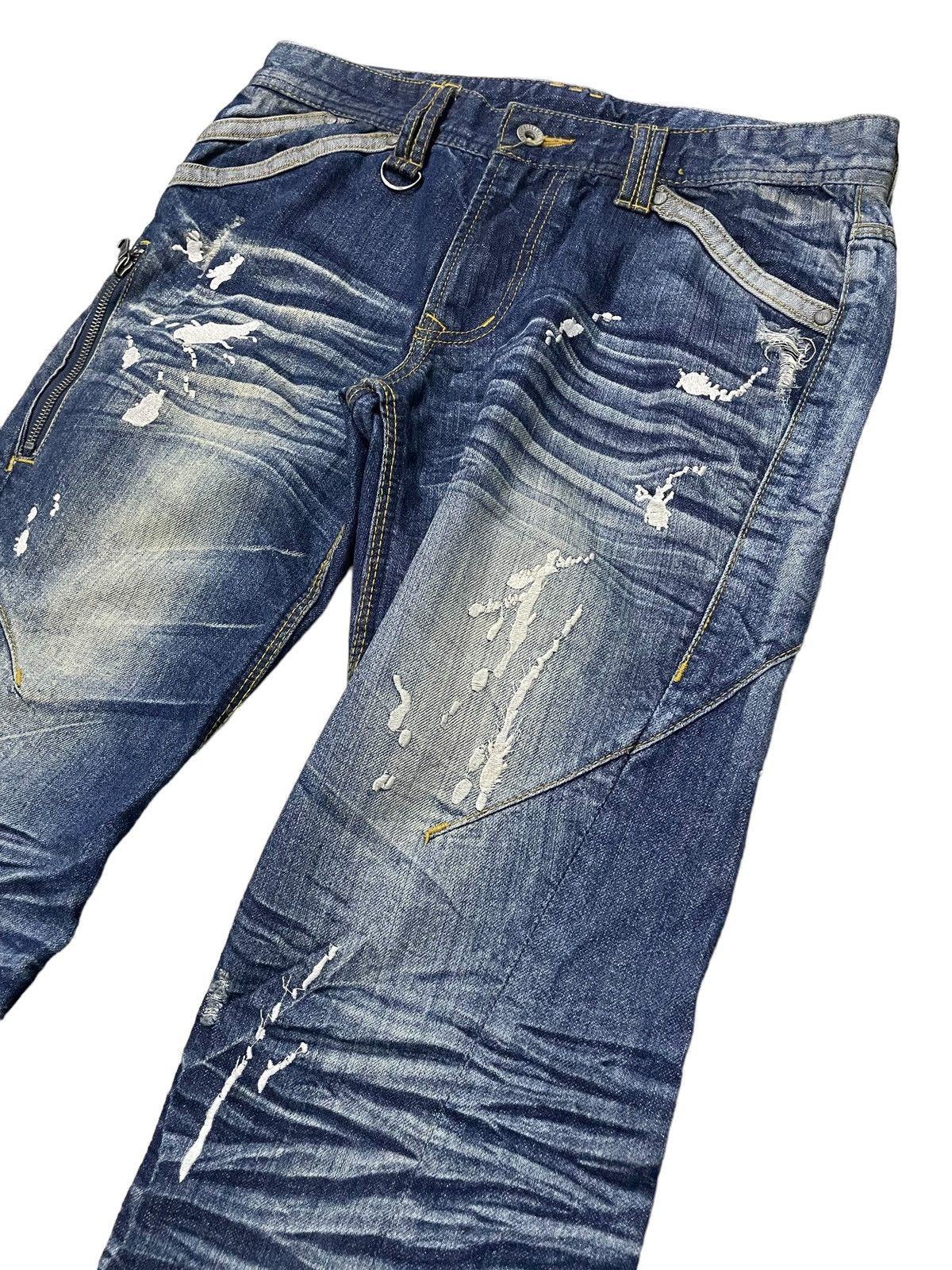 HIDEAWAYS × Hysteric Glamour Hideaway Nicole Muddy Wash Heavy Whiskers Flared Jeans Size US 30 / EU 46 - 5 Thumbnail