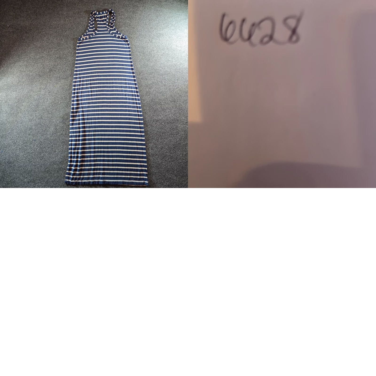 J.Crew J.CREW Dress Womens XS Blue White Striped Maxi Sleeveless Casual Stretch Knit Modal Maxi Dress Size XS / US 0-2 / IT 36-38 - 8 Thumbnail