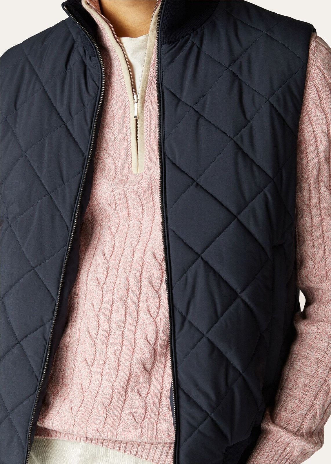 Loro Piana o1srvl11e1224 Baby Cashmere Half Zip Sweater in Light Pink Size US L / EU 52-54 / 3 - 6 Thumbnail