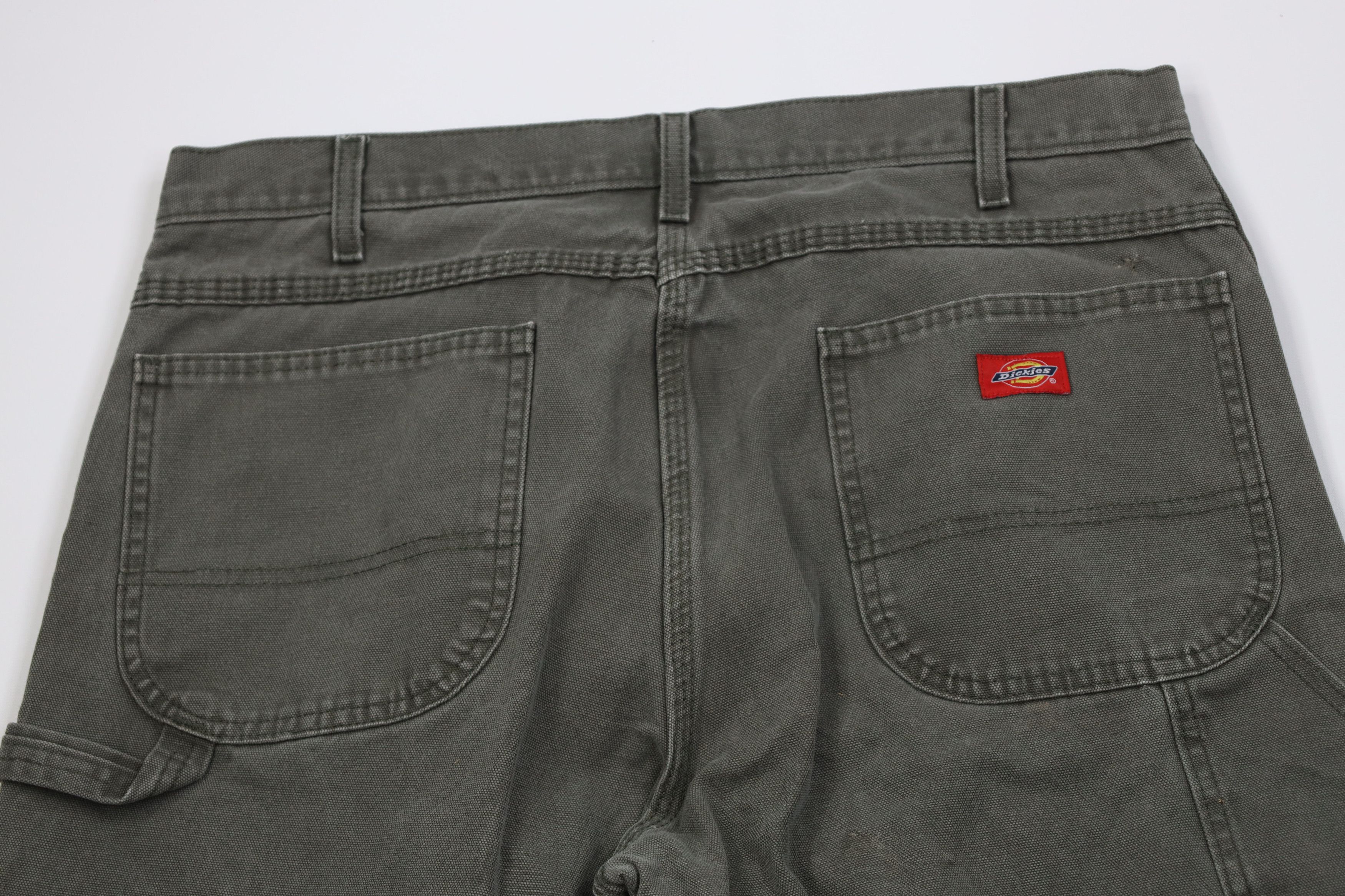 Dickies Vintage Y2K Dickies Wide Leg Canvas Dungaree Pants Green Size US 36 / EU 52 - 12 Thumbnail