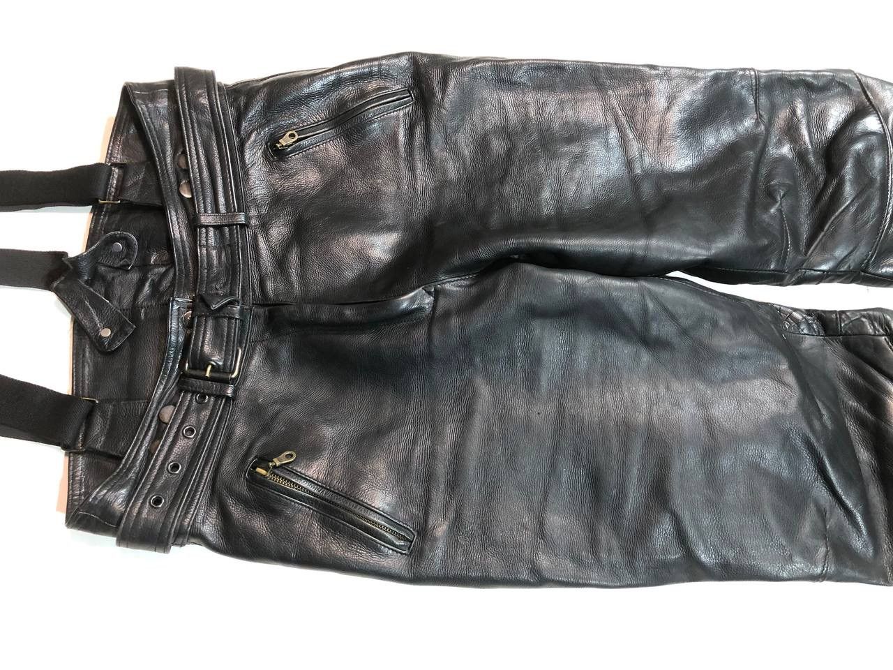 Genuine Leather Avangarde Racing Moto Biker Leather Overall Pants Size US 34 / EU 50 - 5 Thumbnail