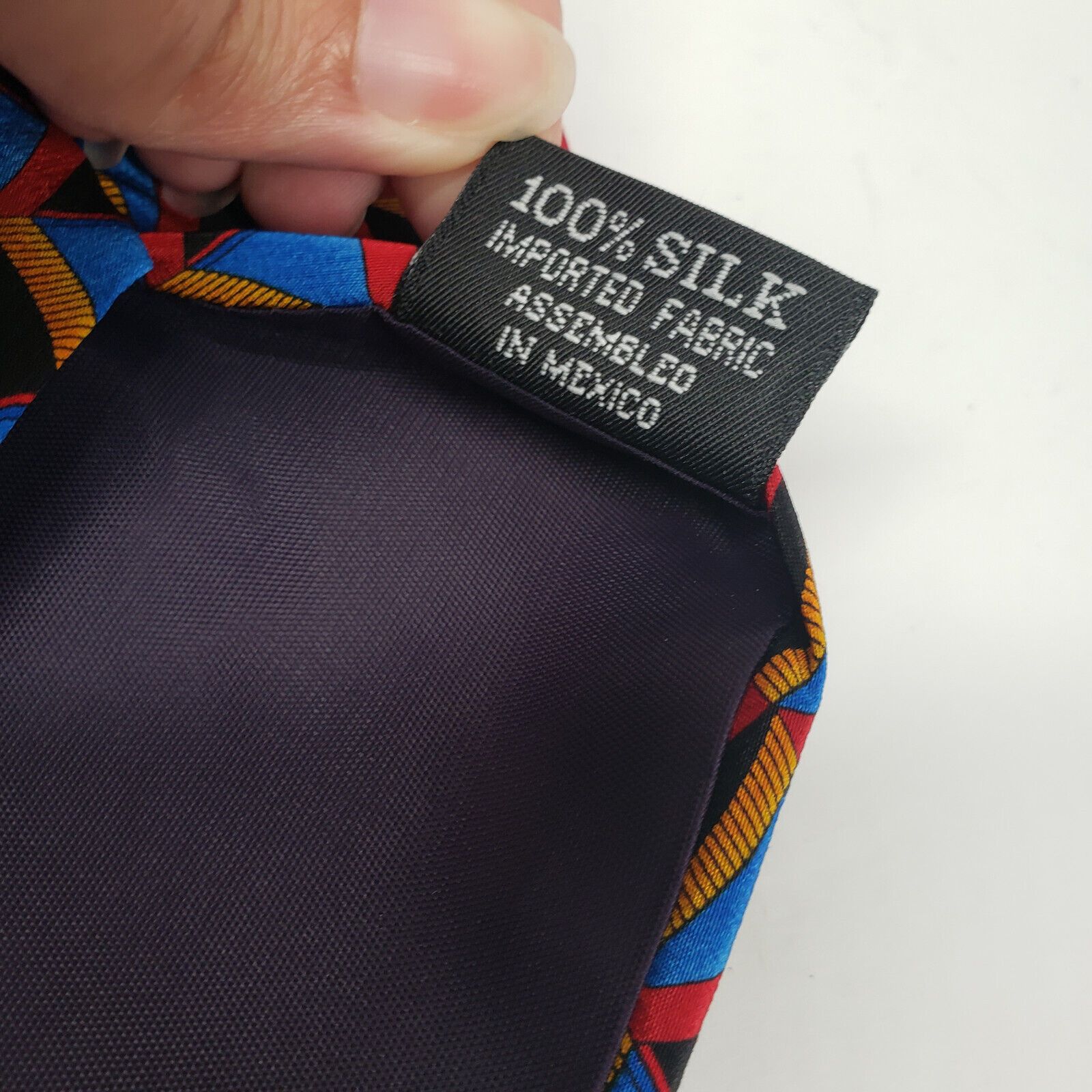 Vintage Cocktail Collection Tequila Mens Silk Necktie Red Geometric Size ONE SIZE - 5 Thumbnail