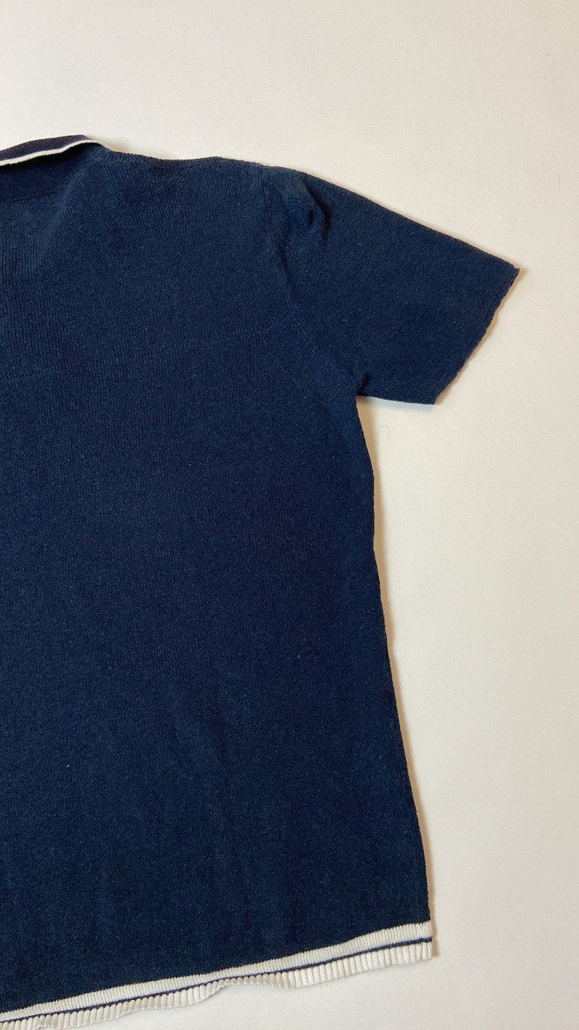 Jacquemus Jacquemus Navy Knit Polo Shirt White Trim Size M Size US M / EU 48-50 / 2 - 8 Thumbnail