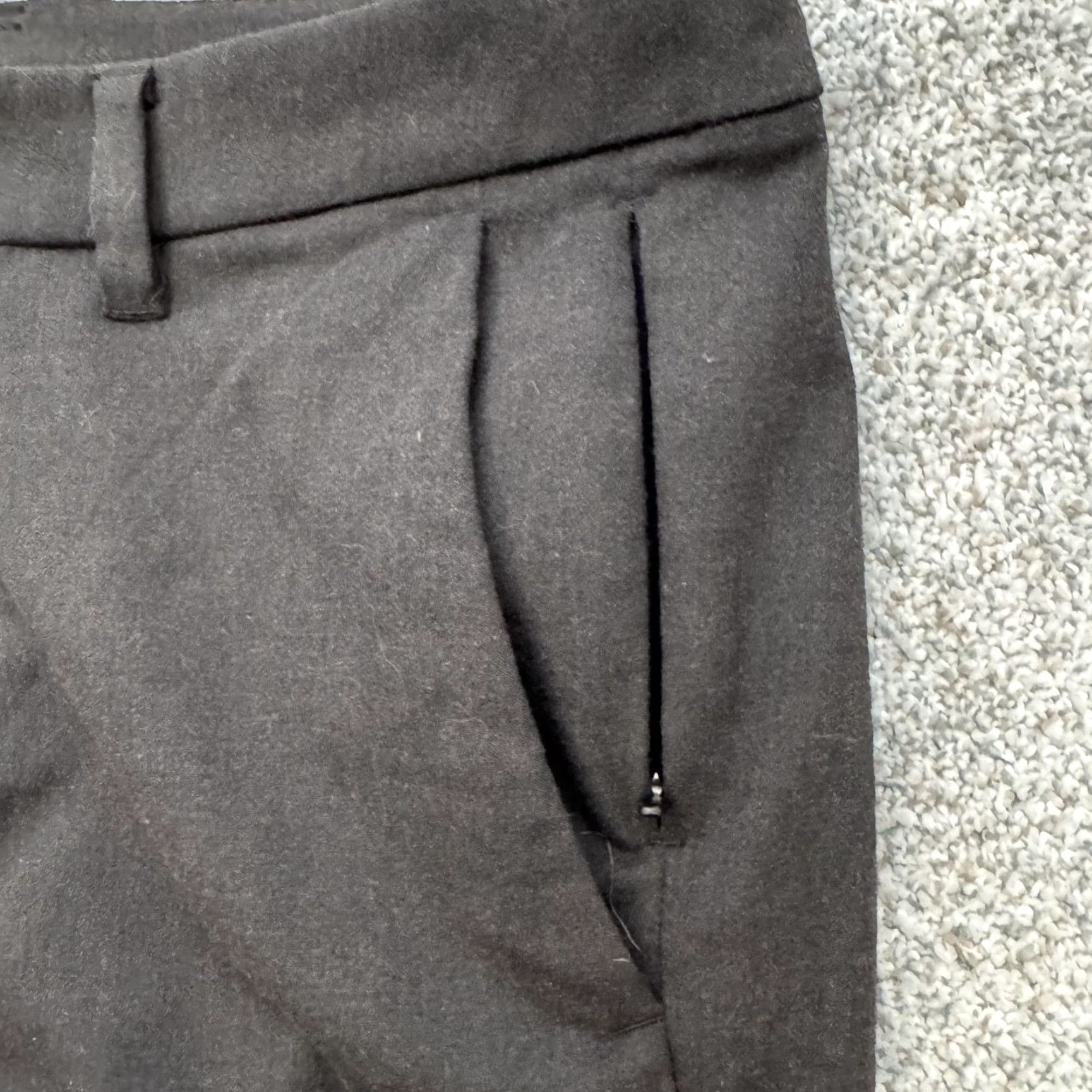 Lululemon Lululemon Mens Pants Slim Fit Black 33x31 Chino Flat Front Zip Pocket Tapered Inseam 31 Dress Travel Casual Business Golf Size US 33 - 2 Thumbnail