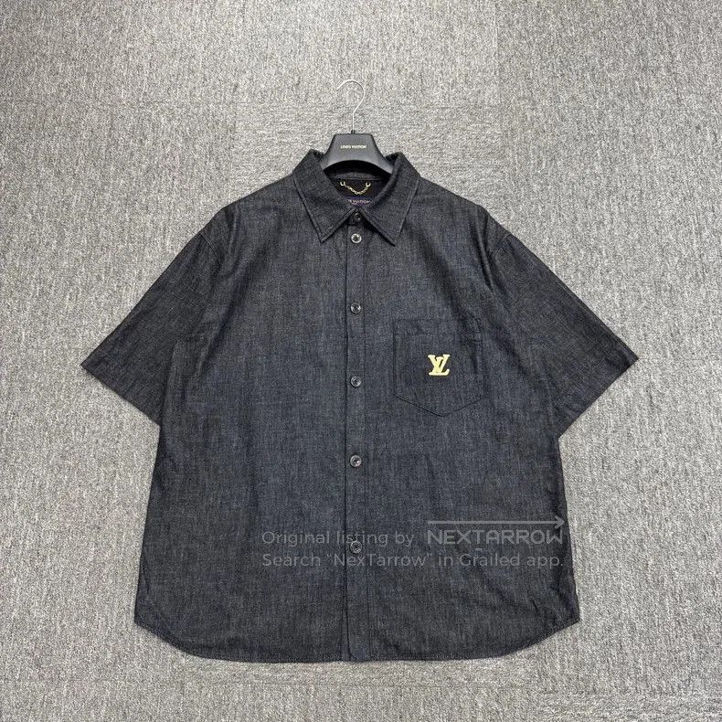 Other Louis Vuitton Denim Embroidered Short Sleeve Shirt. Size US XXL / EU 58 / 5 - 1 Thumbnail